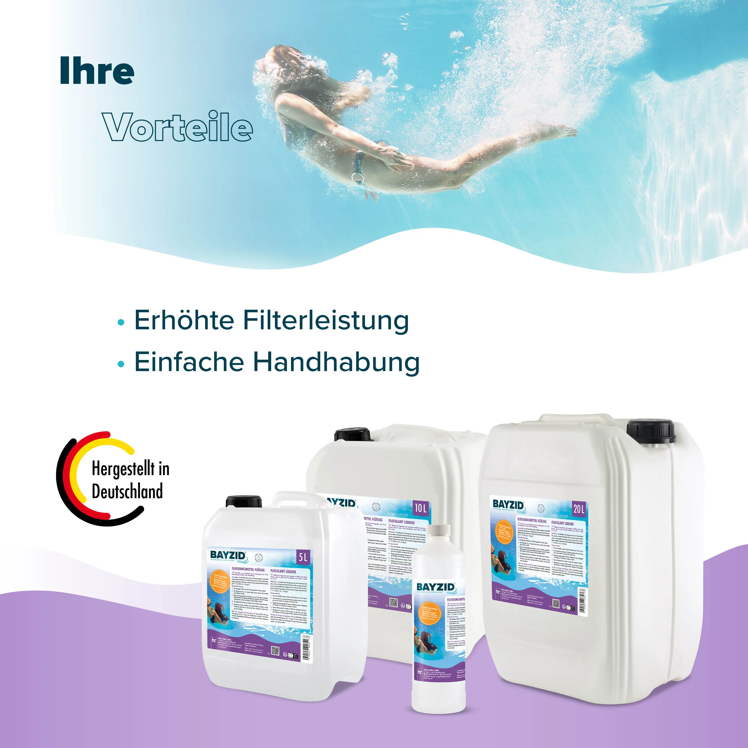 20 L BAYZID® Flockungsmittel flüssig für Pools für Kanister - Image 5
