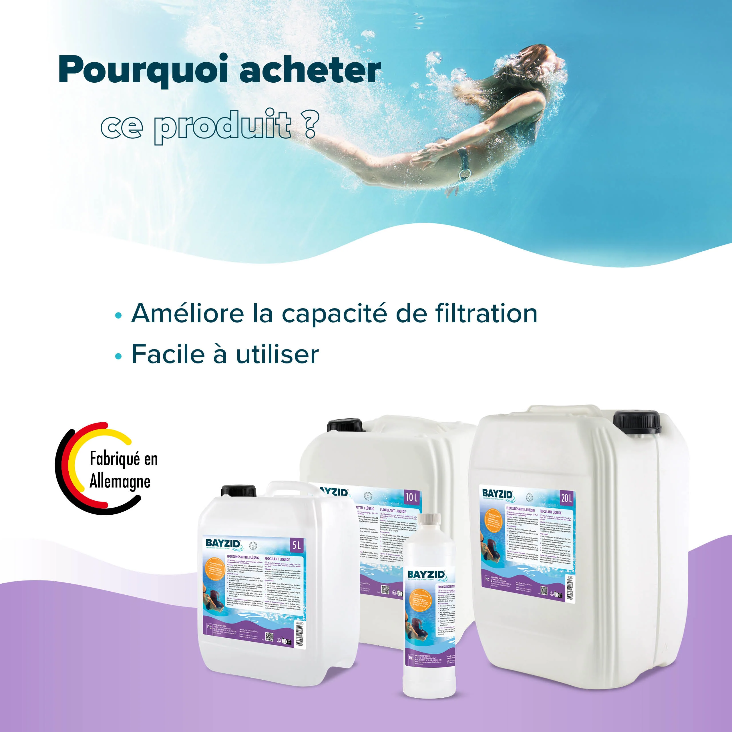 20 L BAYZID® Flockungsmittel flüssig für Pools für Kanister - Image 9