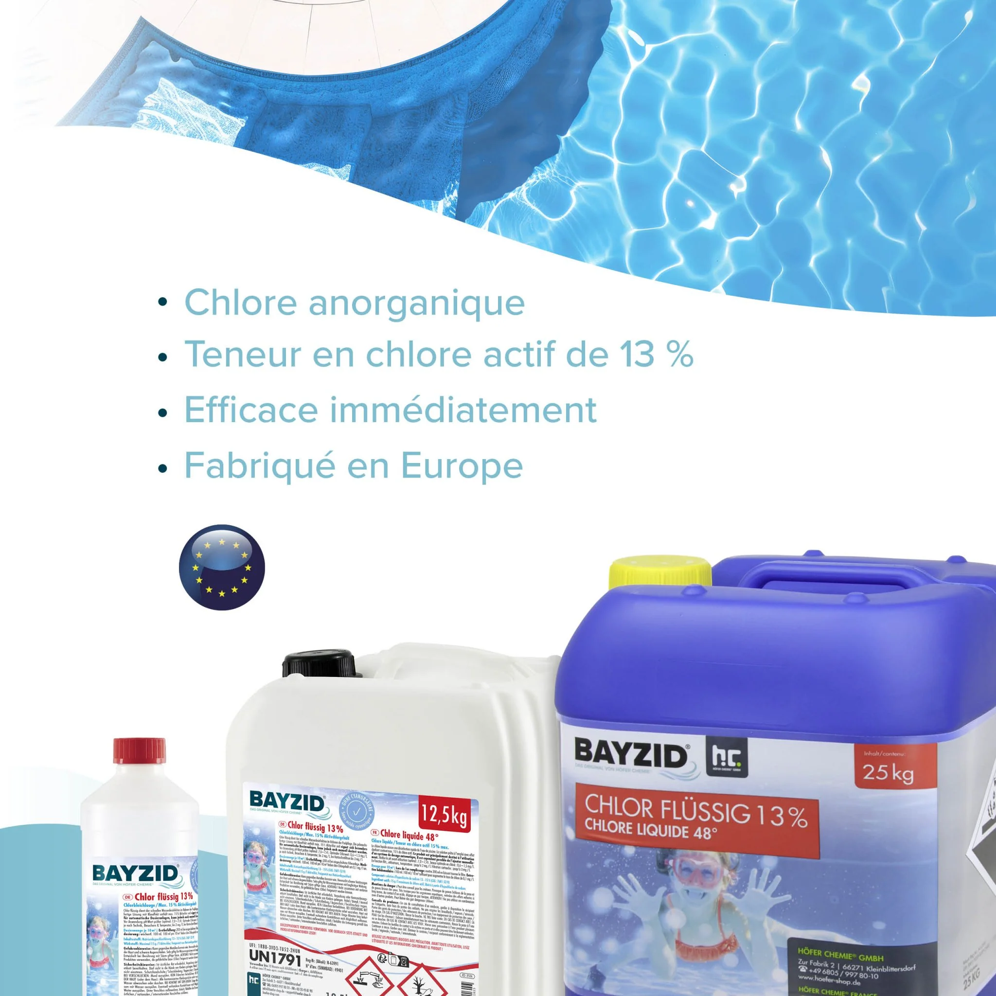 25 kg BAYZID® Chlor 13% flüssig für Pools in Kanister - Image 10