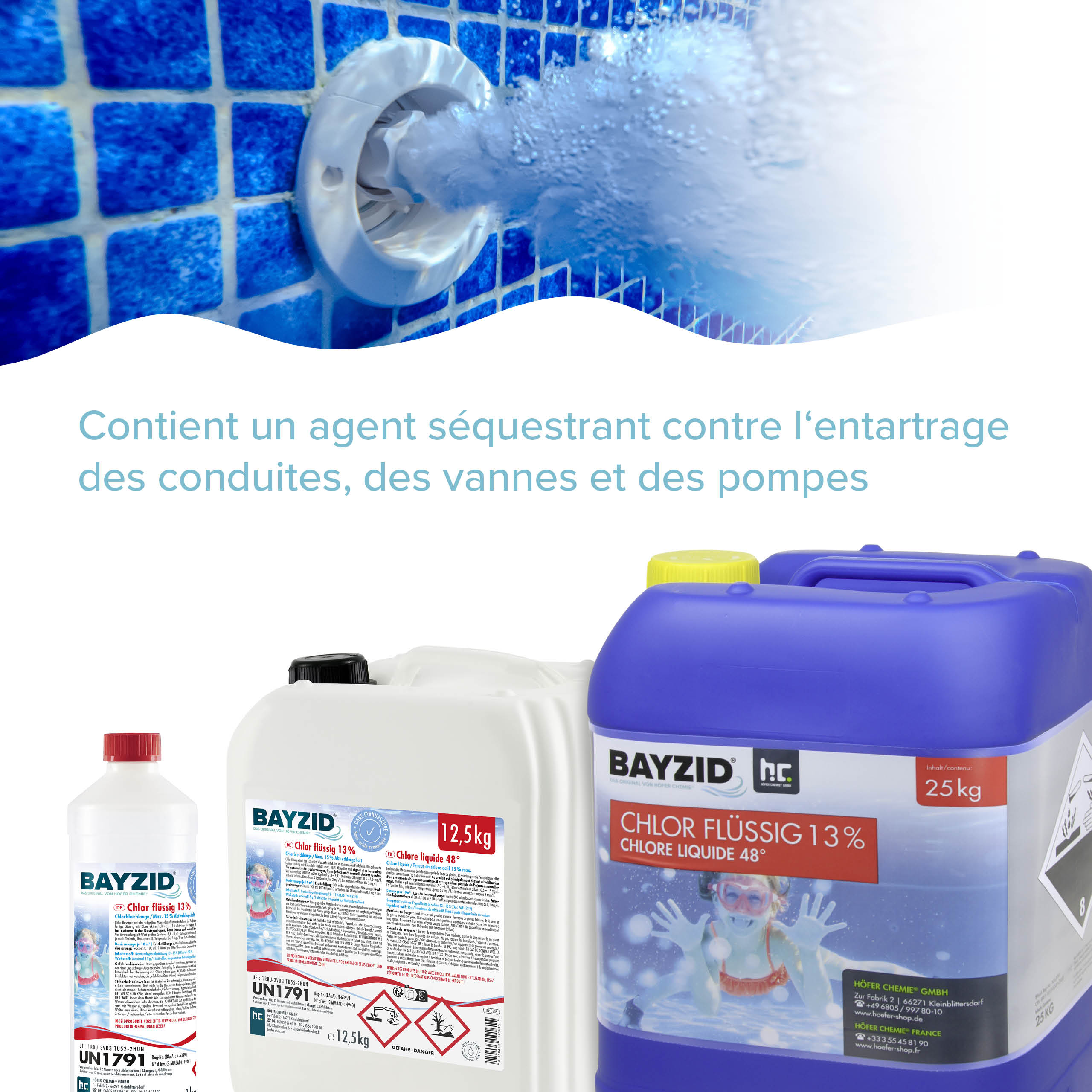 25 kg BAYZID® Chlor 13% flüssig für Pools in Kanister - Image 12