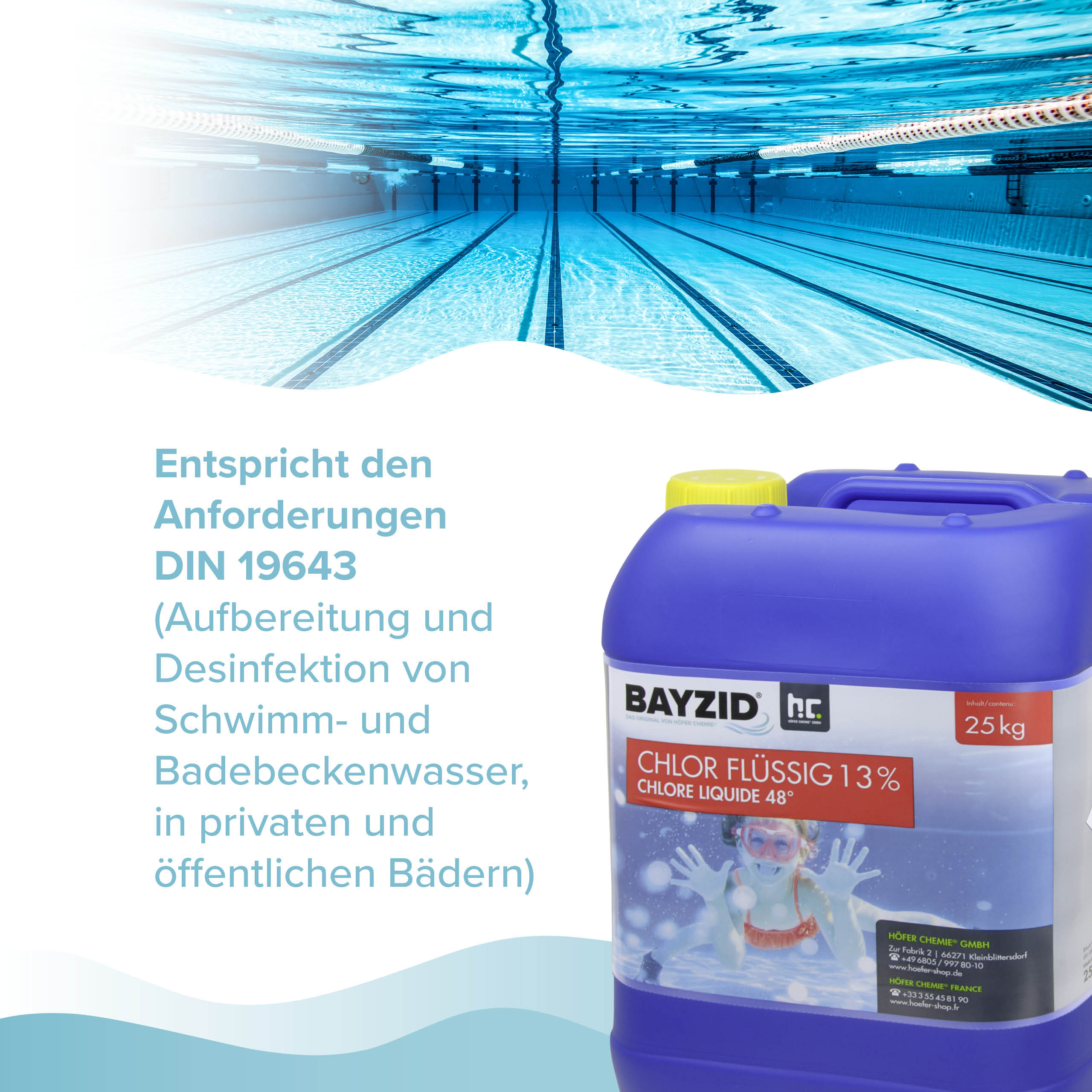 25 kg BAYZID® Chlor 13% flüssig für Pools in Kanister - Image 7