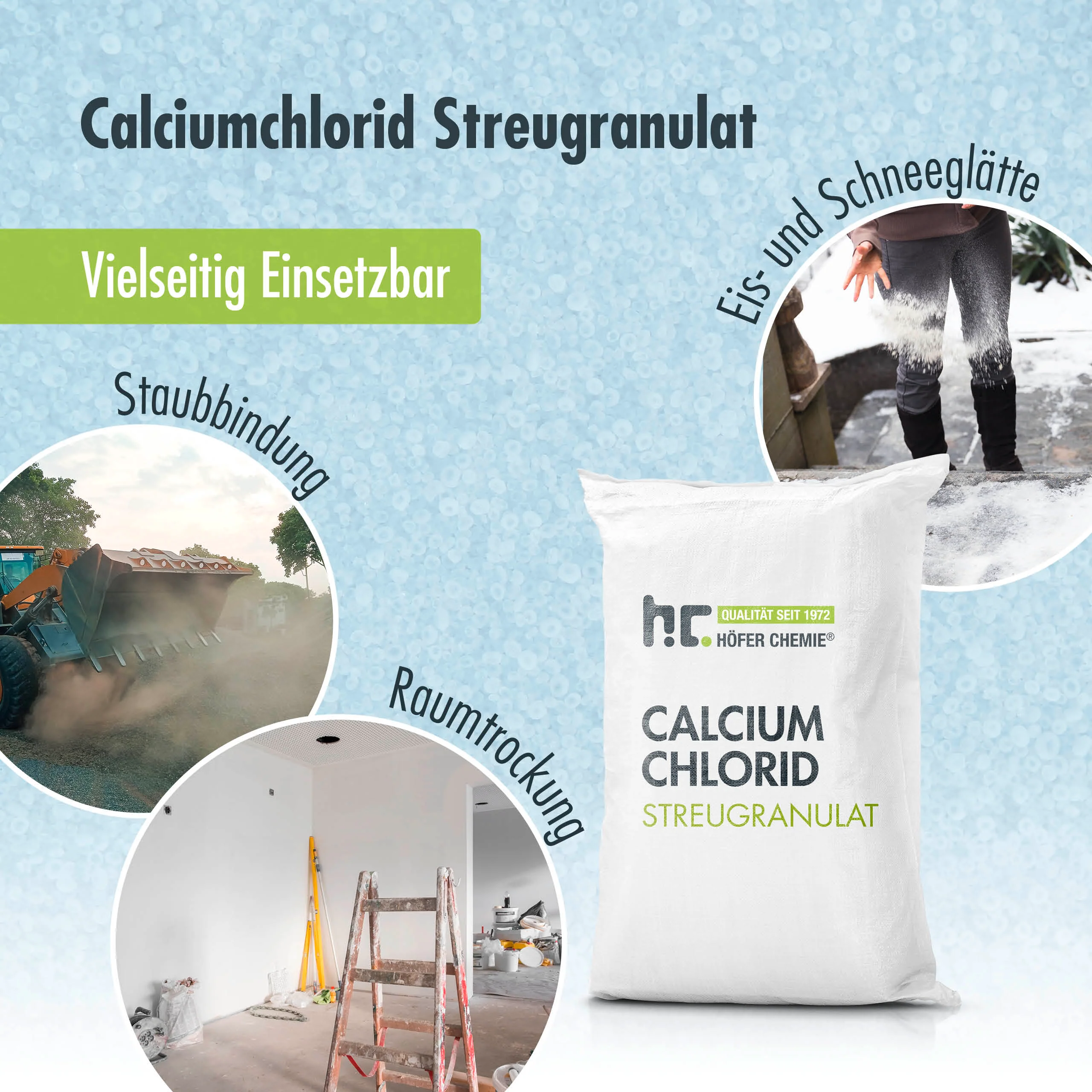 25 kg Höfer Chemie® Calciumchlorid Streugranulat / Flakes - Image 9