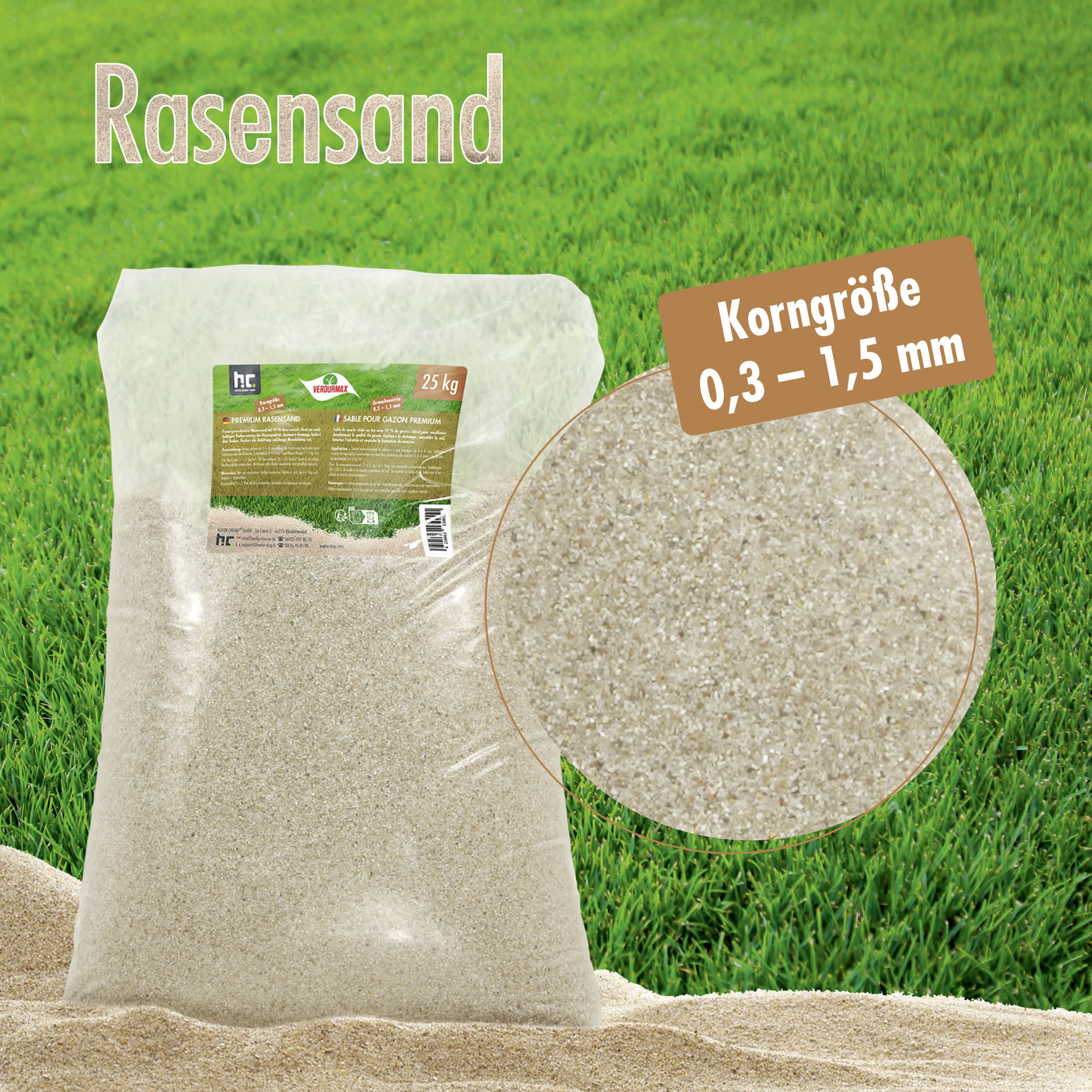 25 kg VERDURMAX® Premium Rasensand 0,3 - 1,5 mm - Image 4