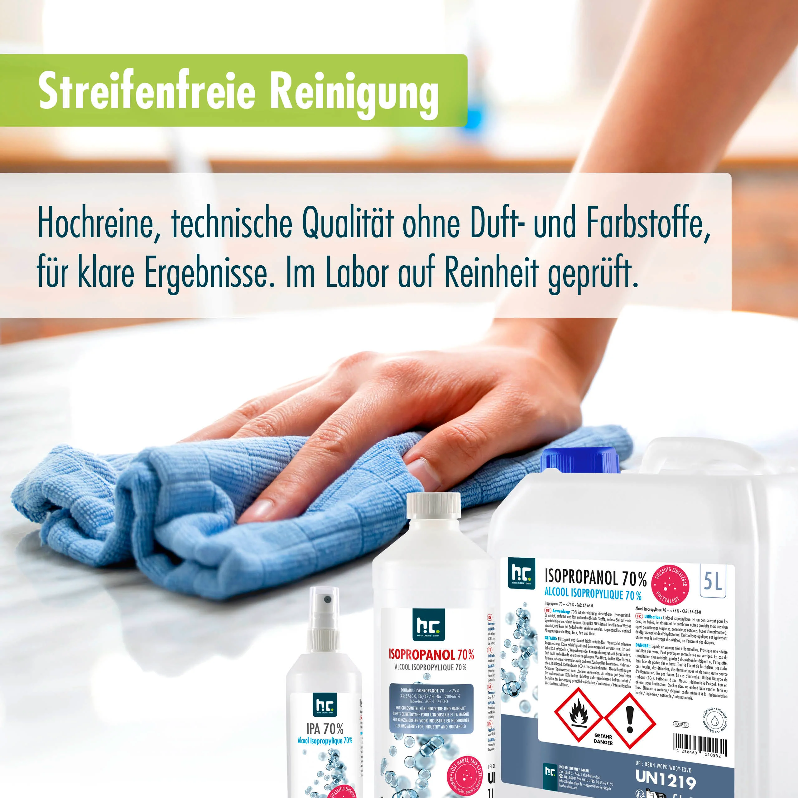 250 ml Höfer Chemie® Isopropanol 70% in Sprühflaschen - Image 3