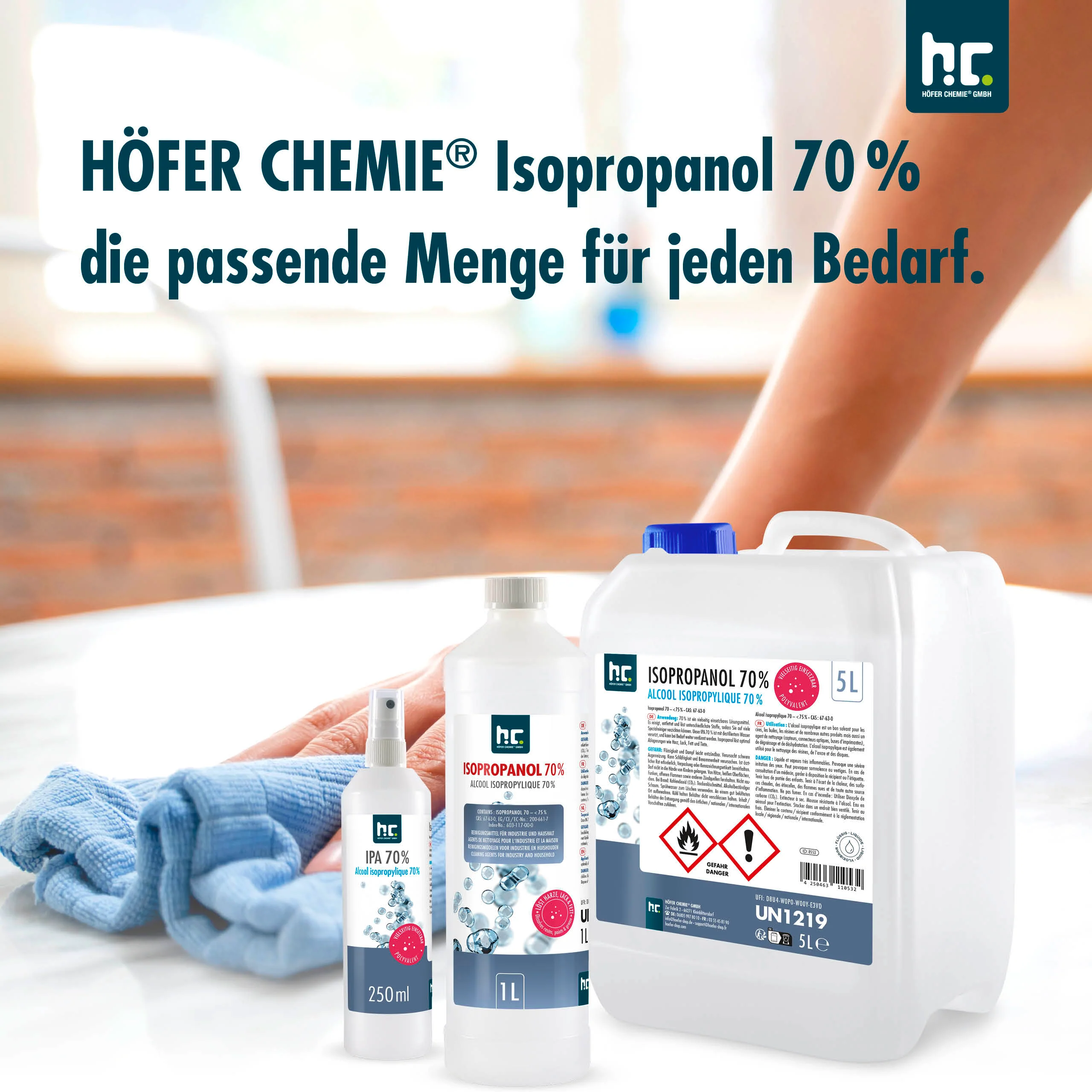 250 ml Höfer Chemie® Isopropanol 70% in Sprühflaschen - Image 6