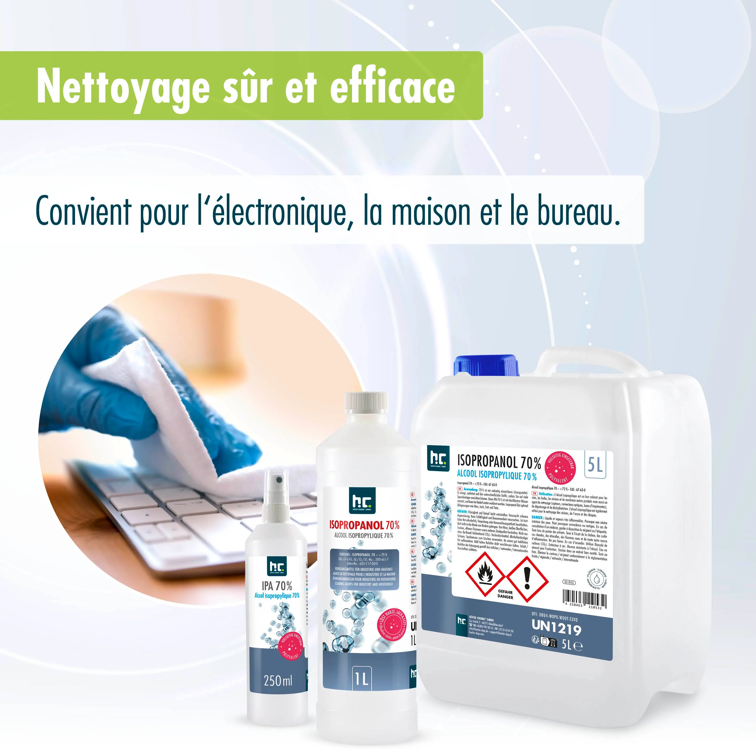 250 ml Höfer Chemie® Isopropanol 70% in Sprühflaschen - Image 9