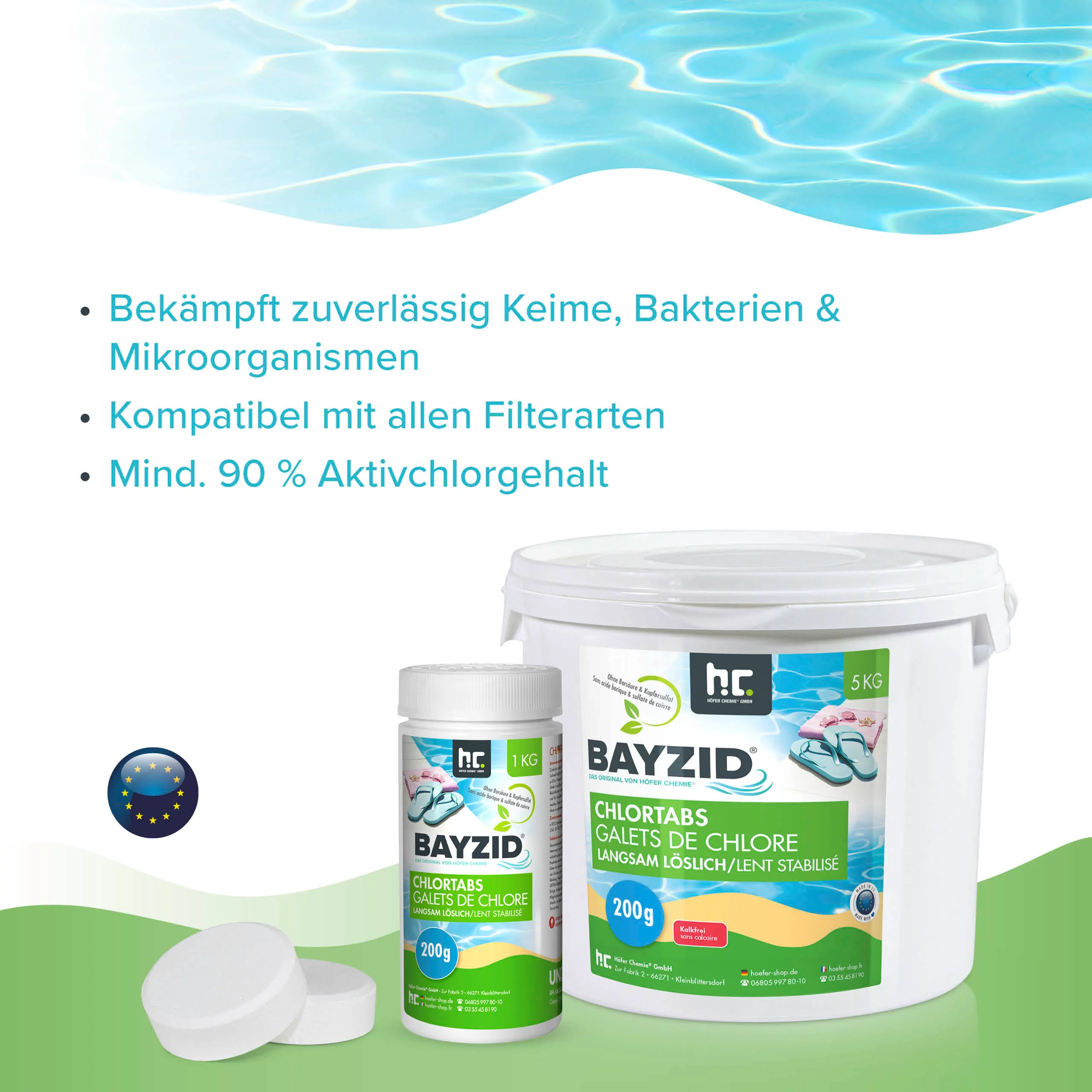 5 kg BAYZID® Chlortabs 200g langsam löslich im Eimer - Image 3