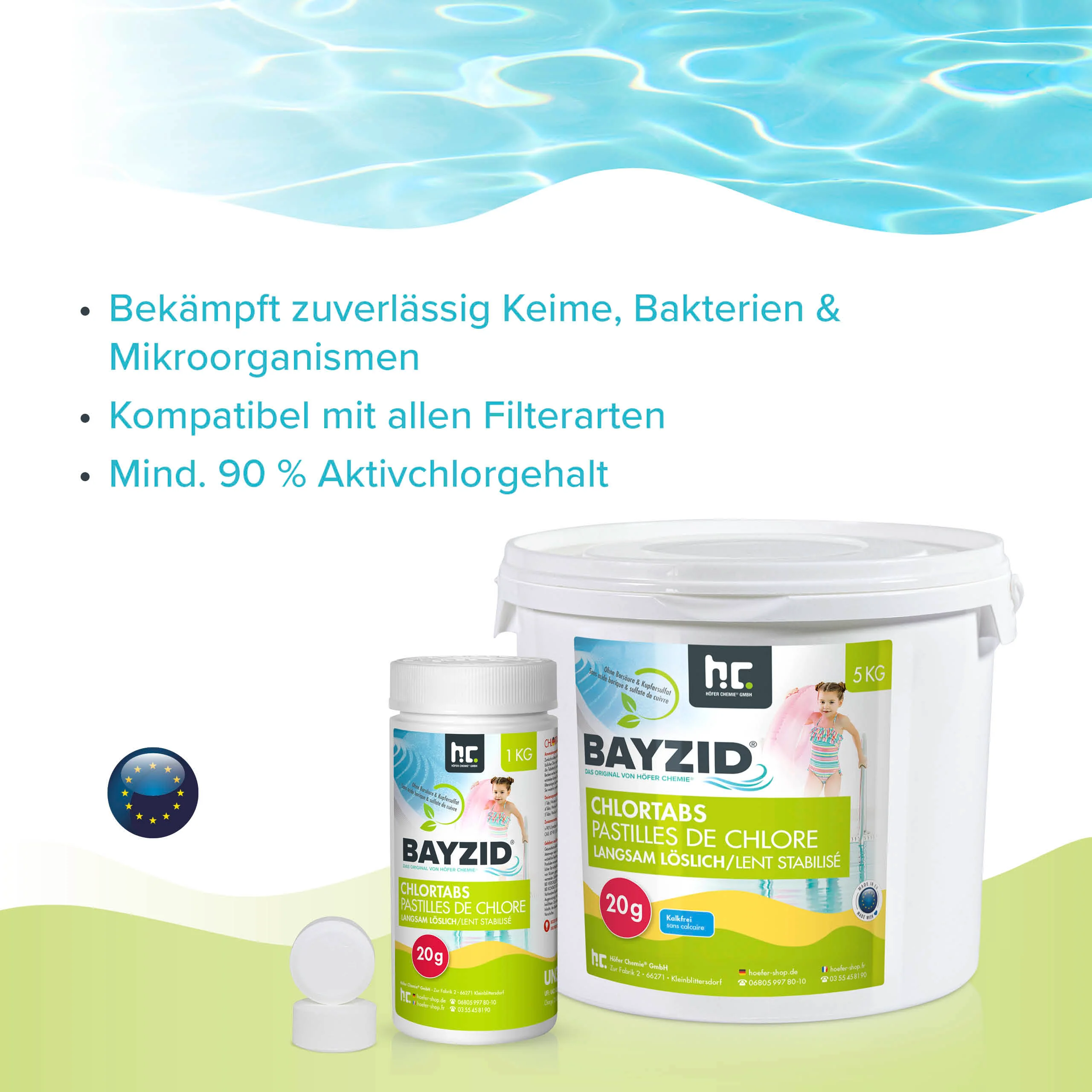 5 kg BAYZID® Chlortabs 20g langsam löslich im Eimer - Image 3