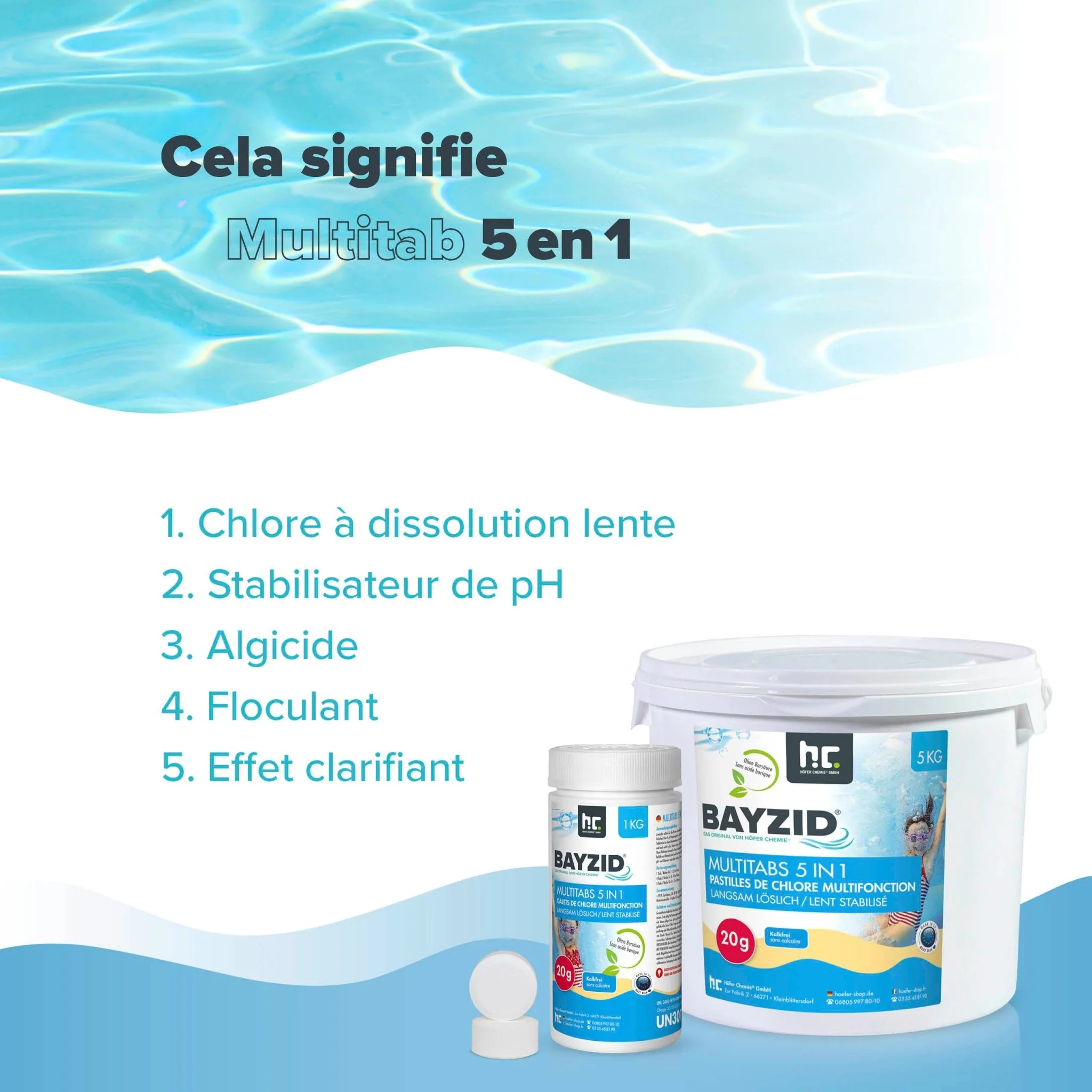 5 kg BAYZID® Multitabs 20g 5in1 für Pools in Eimer - Image 10