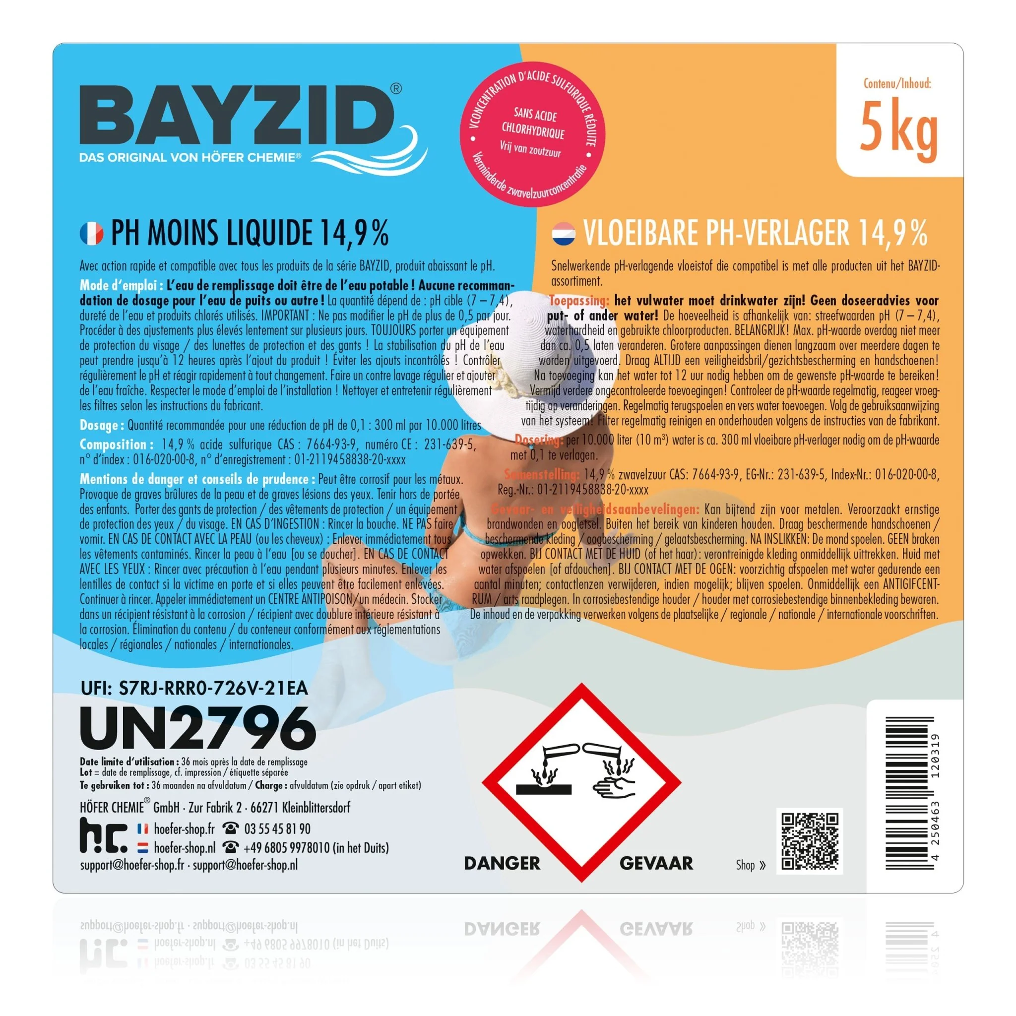5 kg BAYZID® pH Minus flüssig 14,9% in Kanister - Image 15