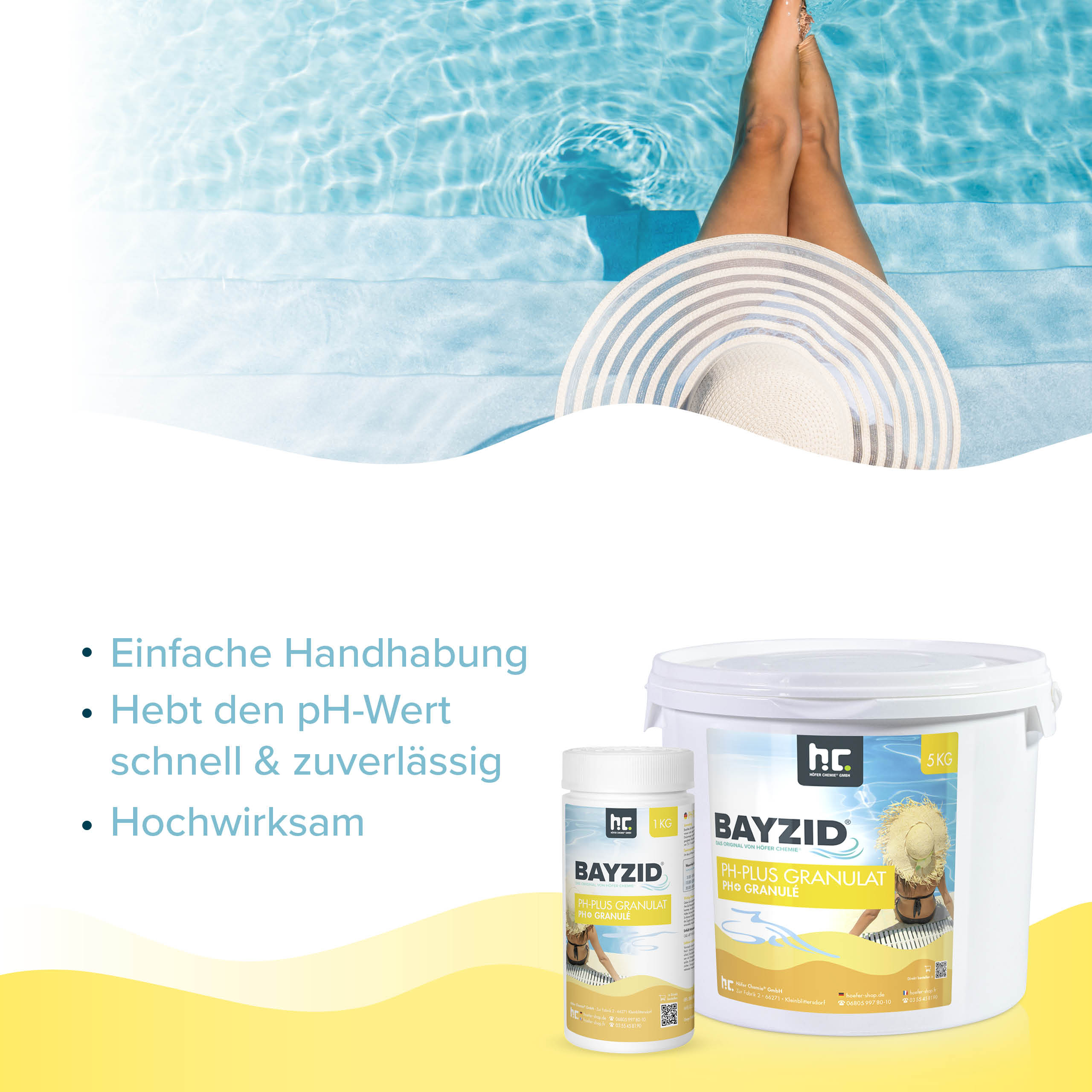 5 kg BAYZID® pH Plus Granulat für den Pool in Eimer - Image 3