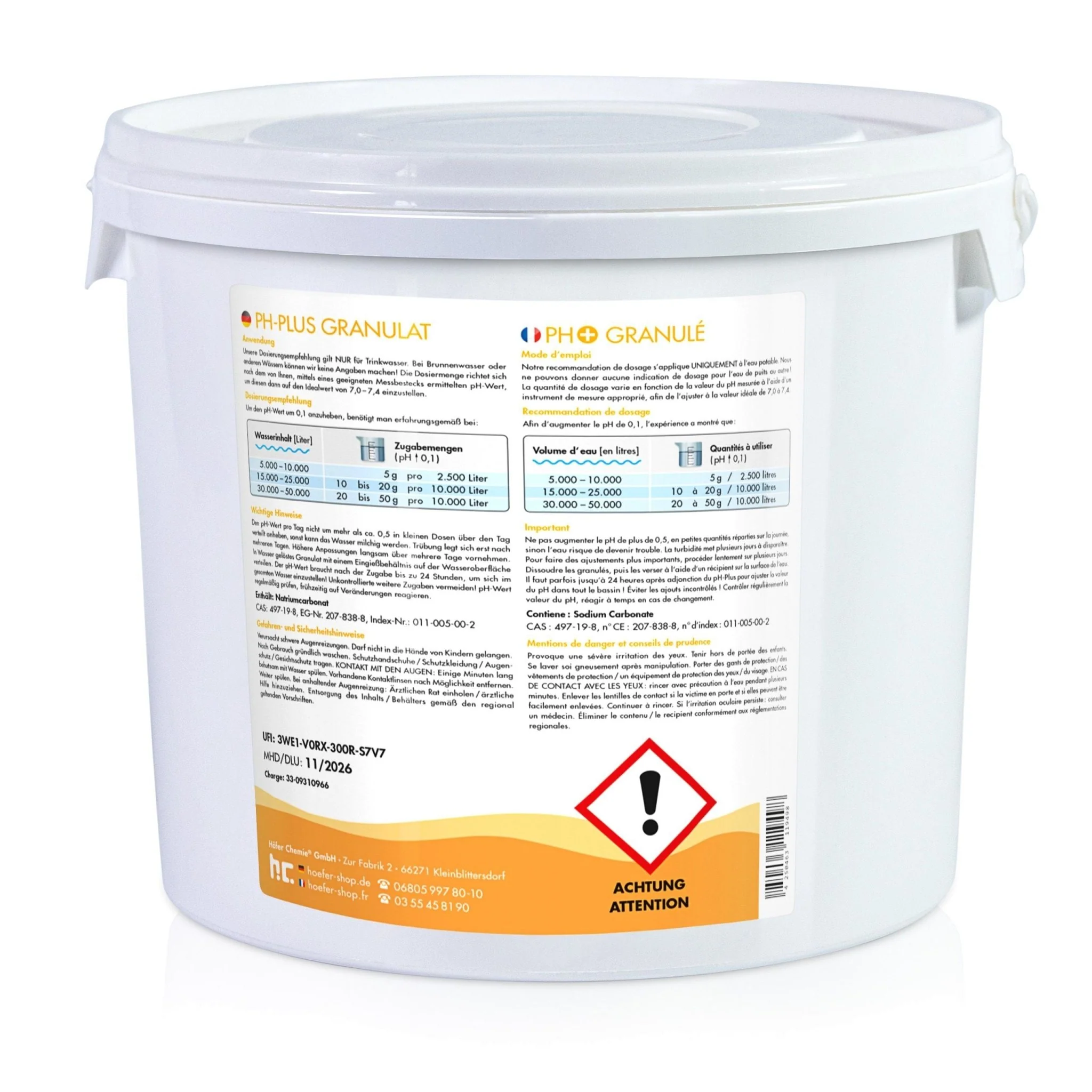 5 kg BAYZID® pH Plus Granulat für den Pool in Eimer - Image 4