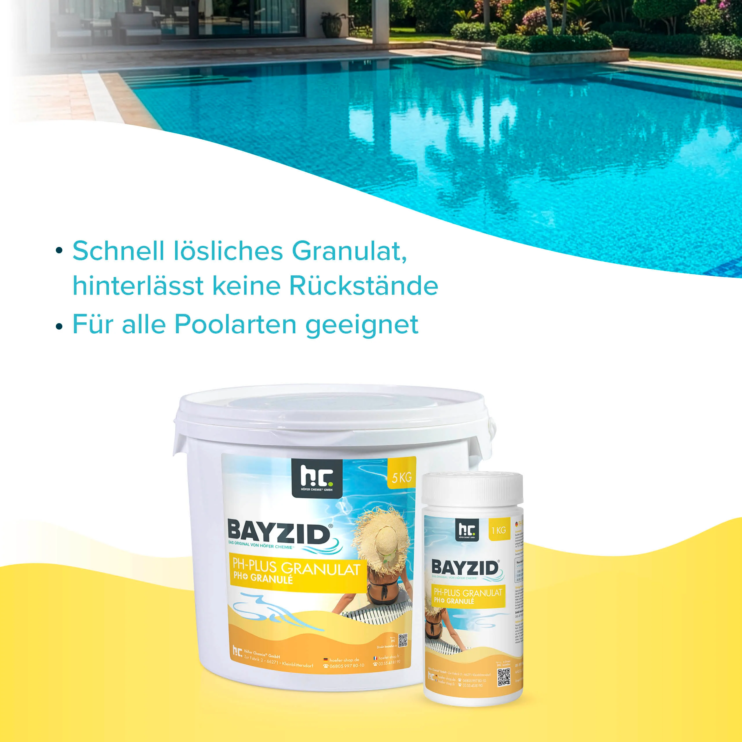5 kg BAYZID® pH Plus Granulat für den Pool in Eimer - Image 7
