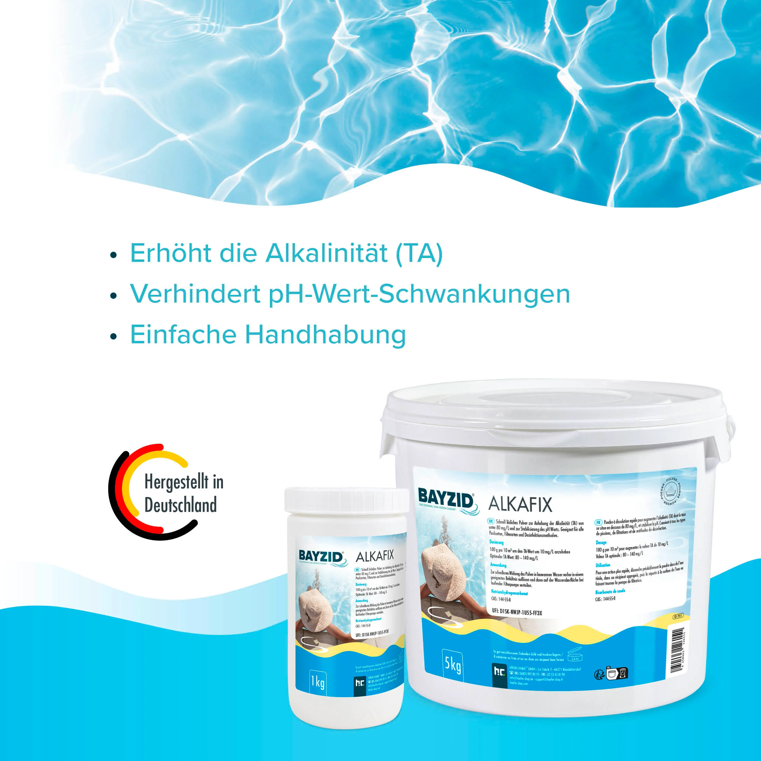 5 kg BAYZID® Alkafix zur Anhebung der Alkalinität (TA) in Eimer - Image 3