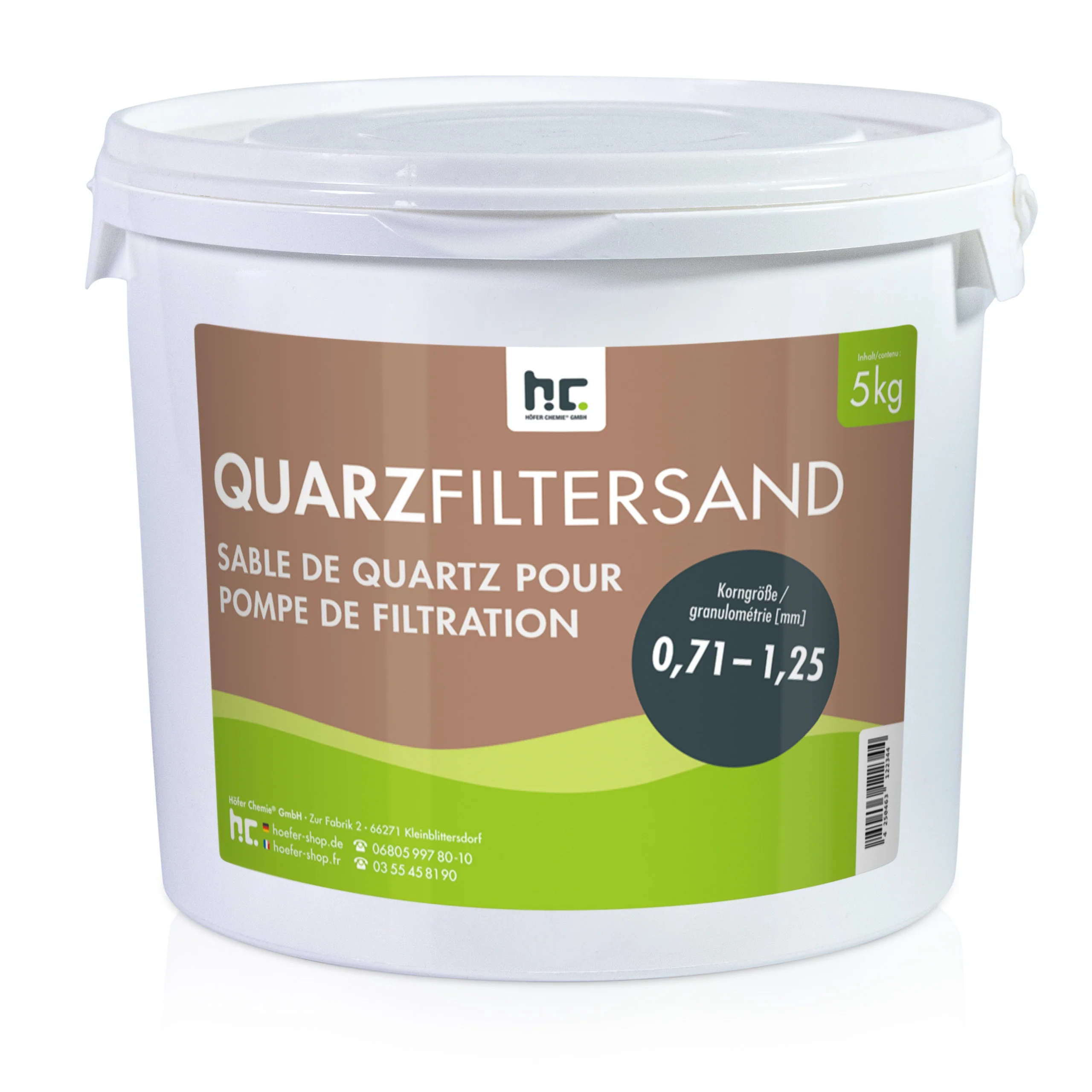 5 kg Premium Quarzsand Filtersand 0,71 - 1,25 mm
