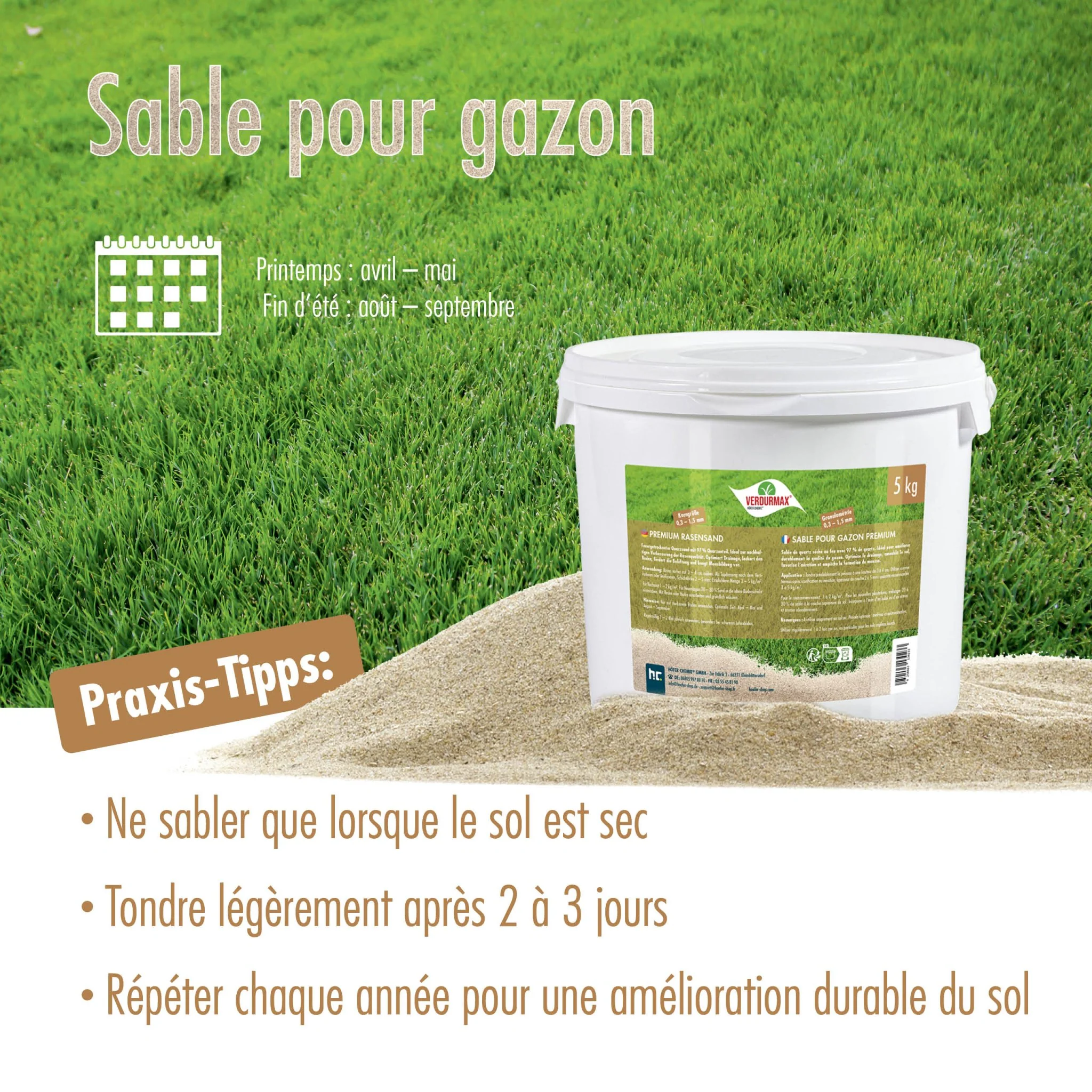 5 kg VERDURMAX® Premium Rasensand 0,3 - 1,5 mm - Image 10