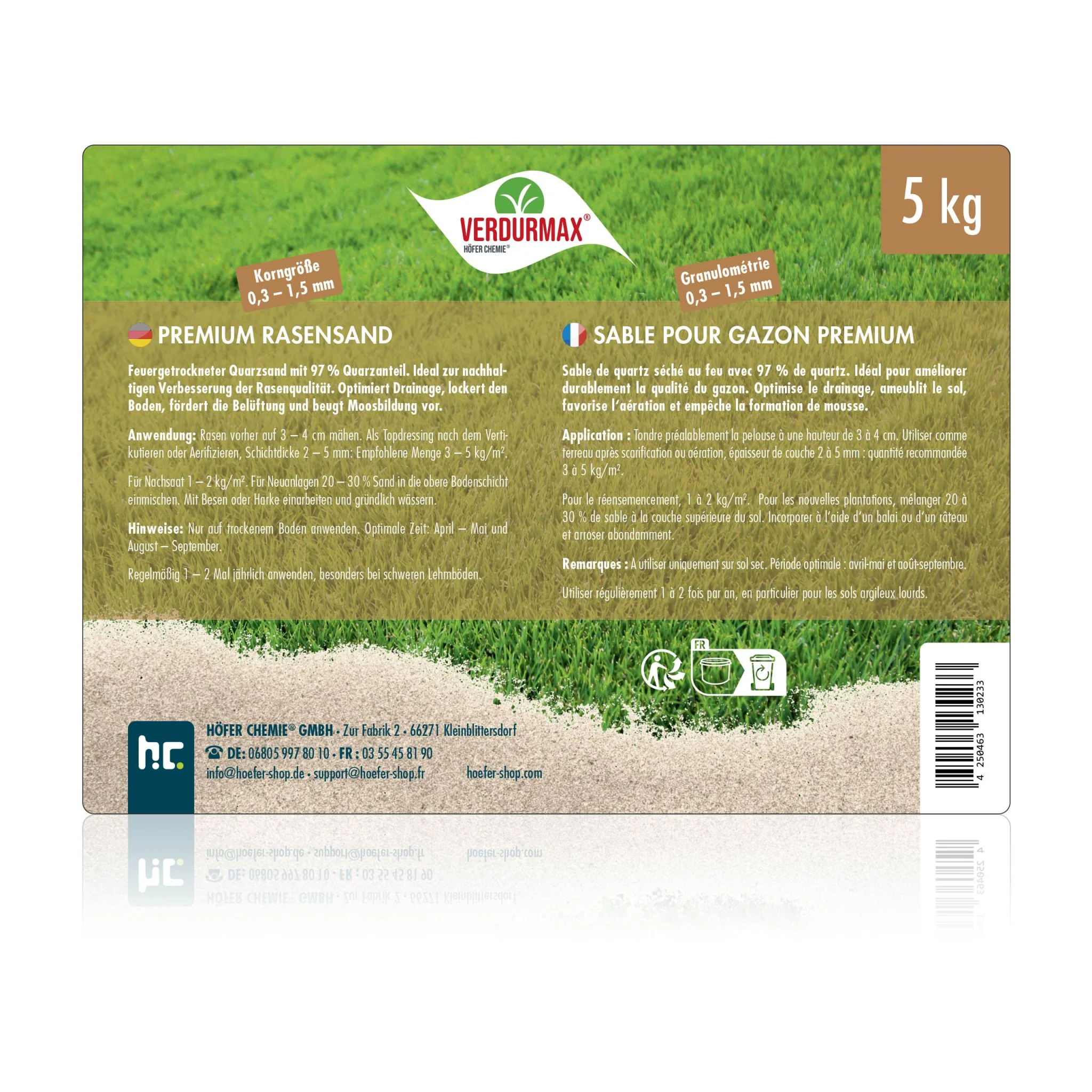 5 kg VERDURMAX® Premium Rasensand 0,3 - 1,5 mm - Image 12
