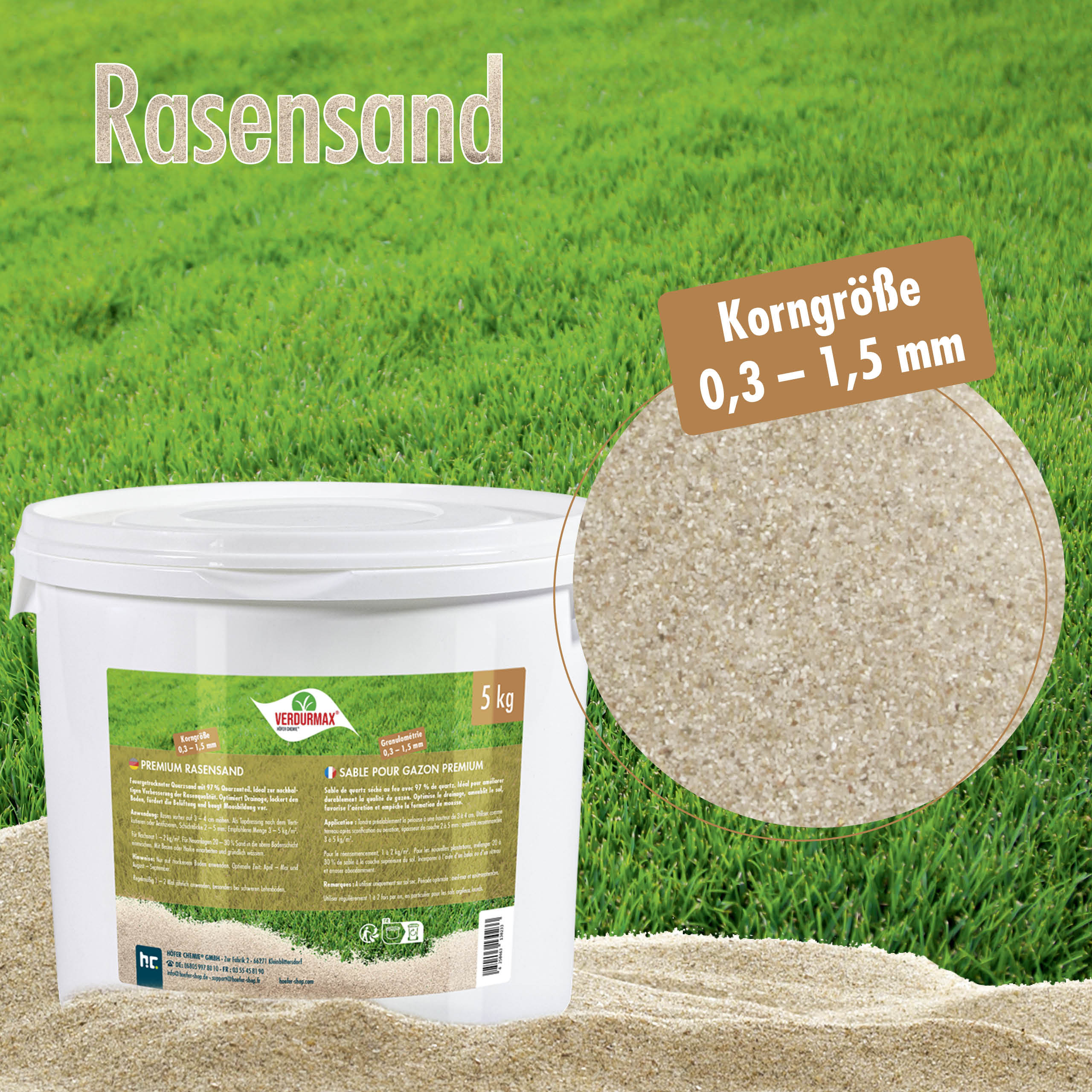 5 kg VERDURMAX® Premium Rasensand 0,3 - 1,5 mm - Image 4