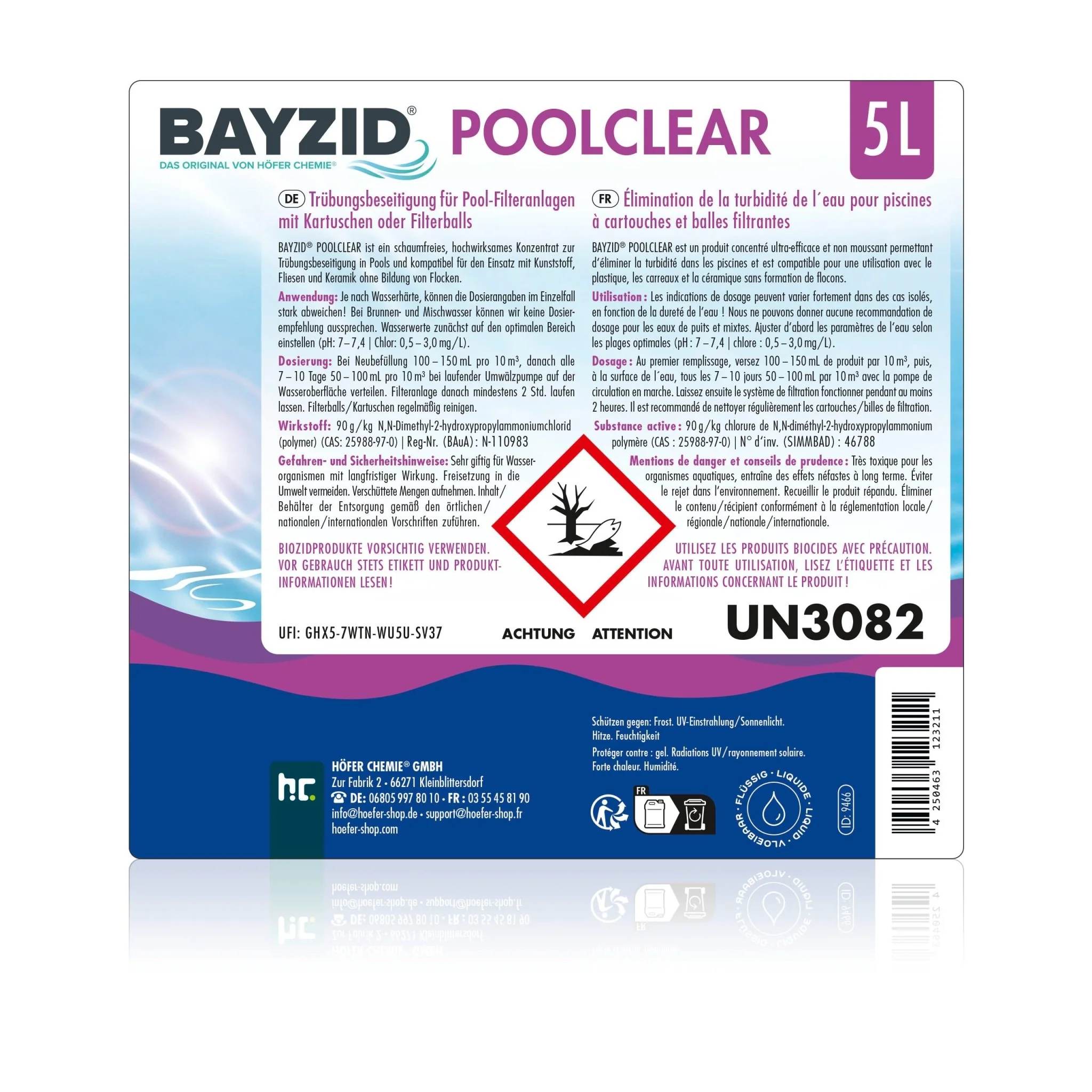 5 L BAYZID® Poolclear - Trübungsbeseitigung für Pool-Filter mit Kartuschen & Filterballs - Image 12