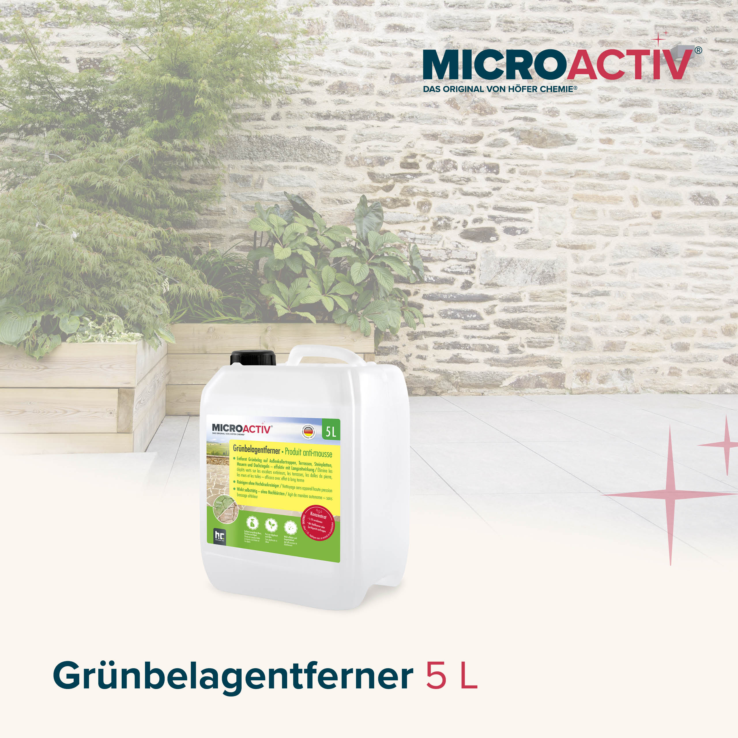 5 L MICROACTIV® Steinreiniger / Grünbelag-Entferner - Image 3