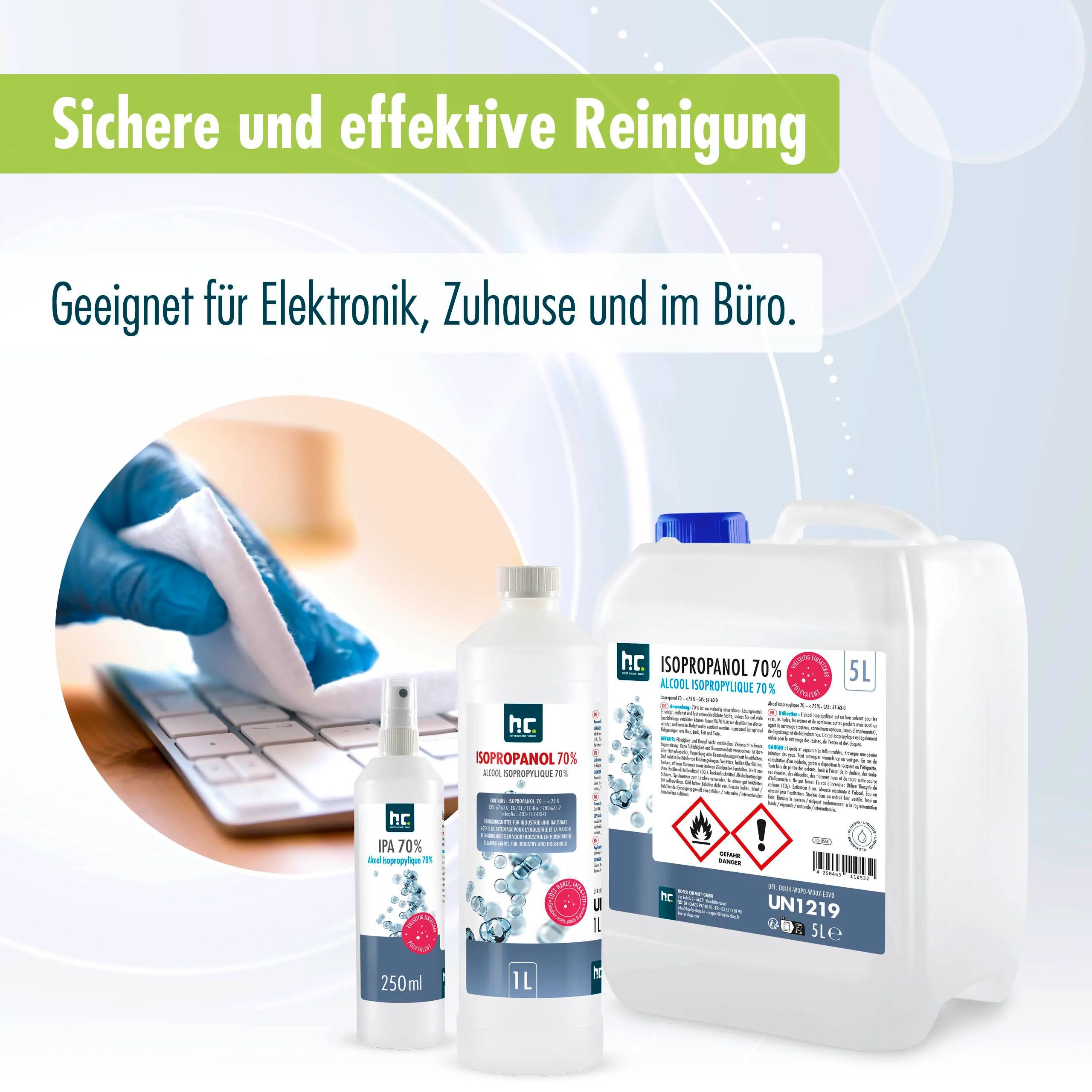 5 L Höfer Chemie® Isopropanol 70% in Kanistern - Image 4