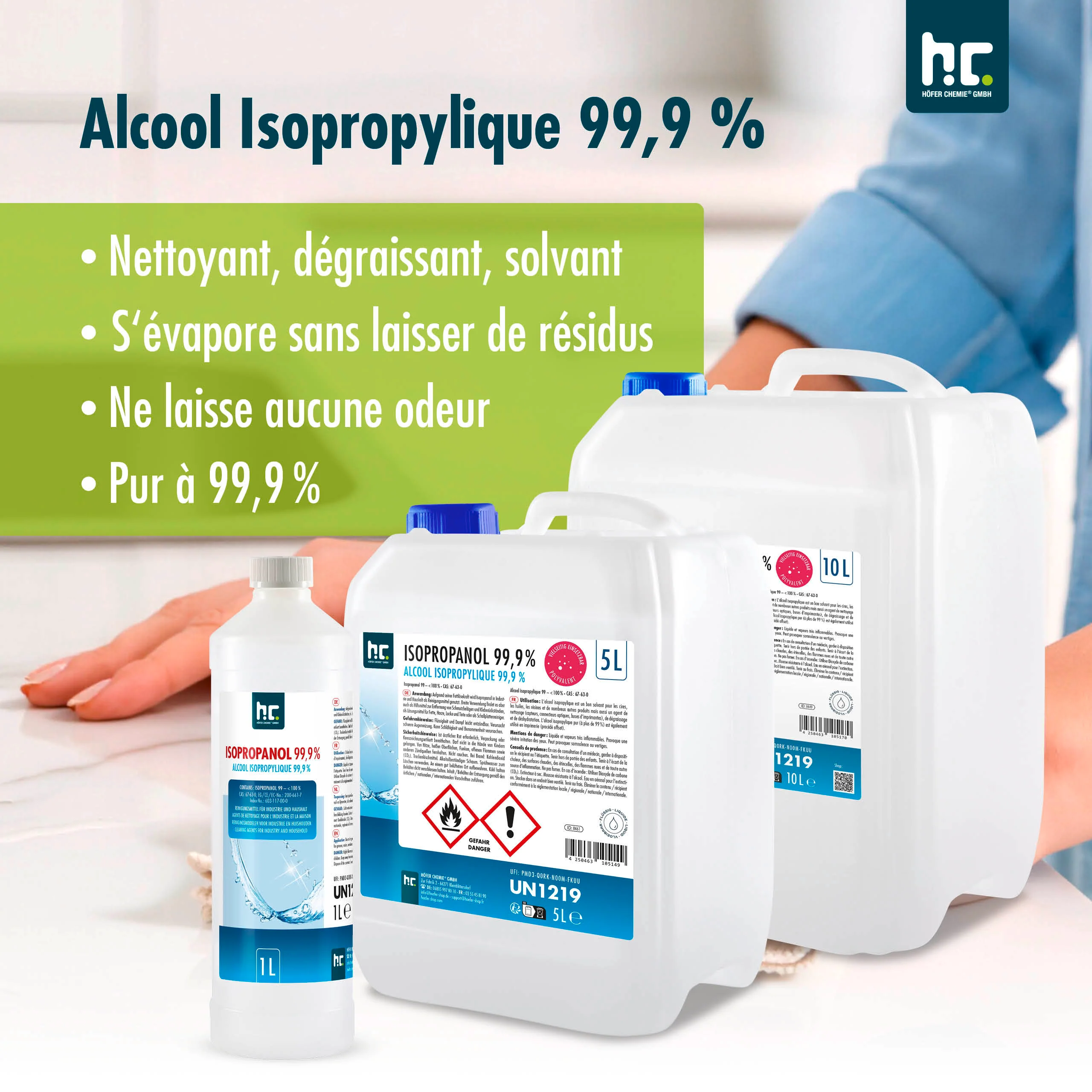 5 L Höfer Chemie® Isopropanol 99,9% in Kanistern - Image 7