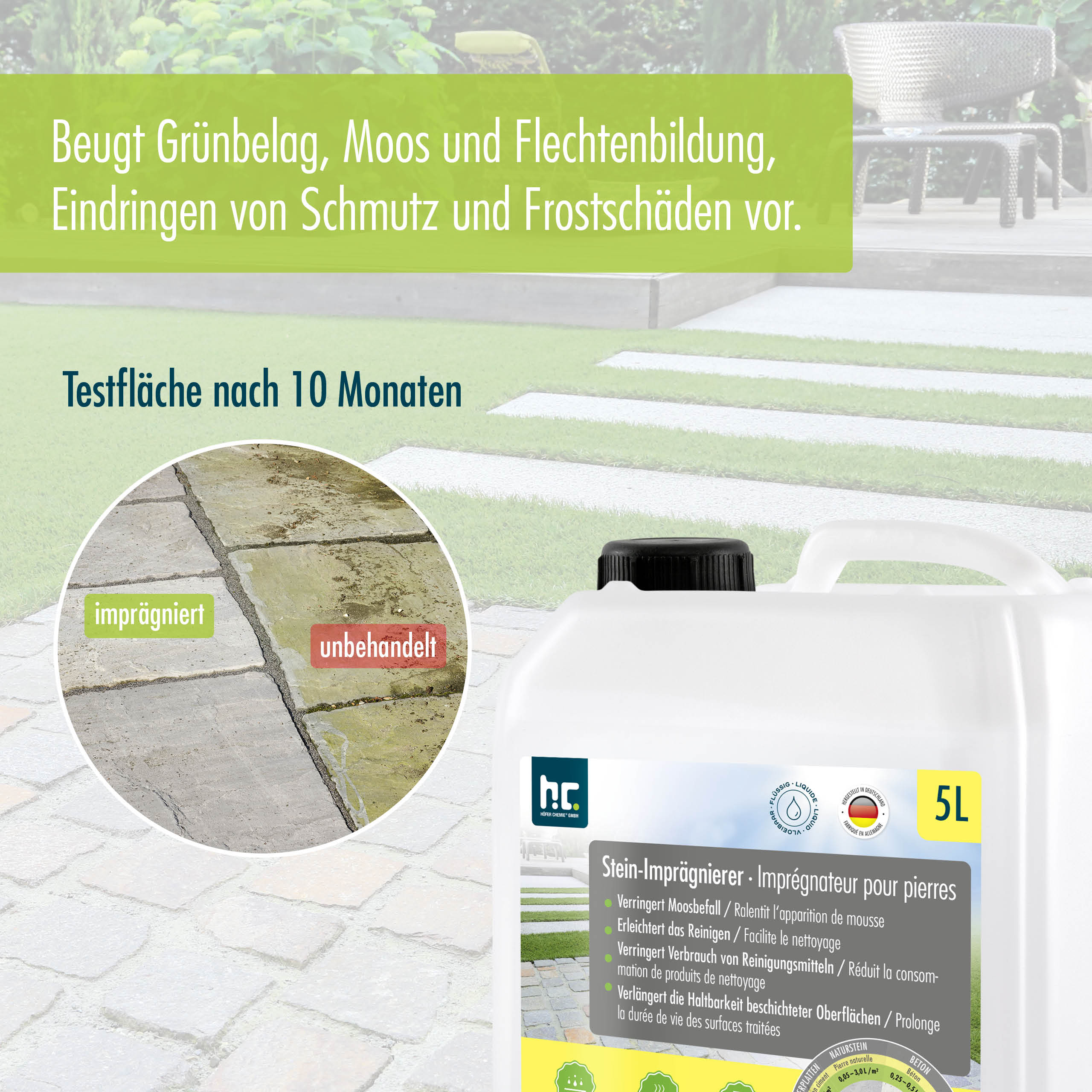 5 L Höfer Chemie® Steinimprägnierung in Kanister - Image 4
