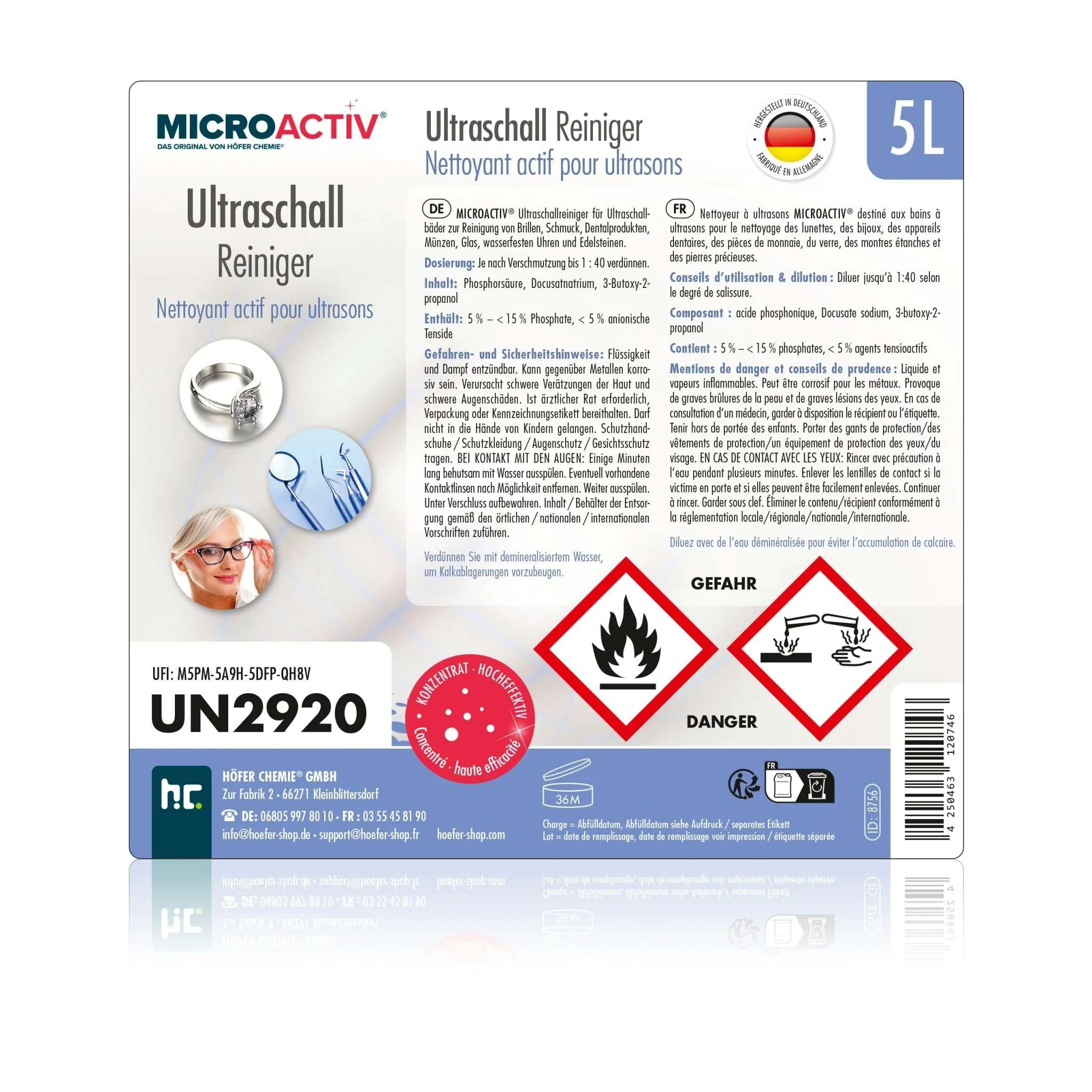 5 L Microactiv® Ultraschallreiniger Flüssig-Konzentrat für Ultraschallbad - Image 15