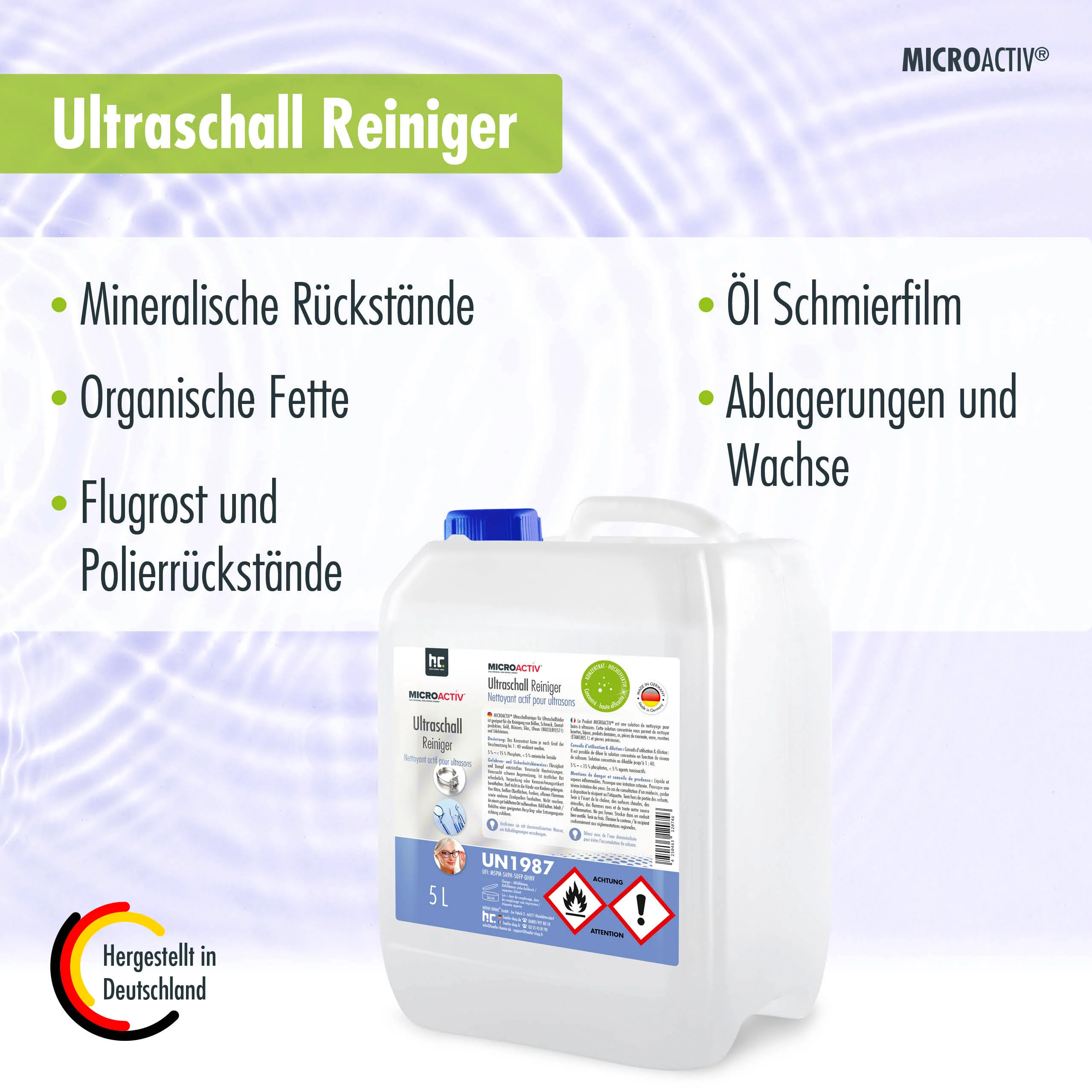 5 L Microactiv® Ultraschallreiniger Flüssig-Konzentrat für Ultraschallbad - Image 17