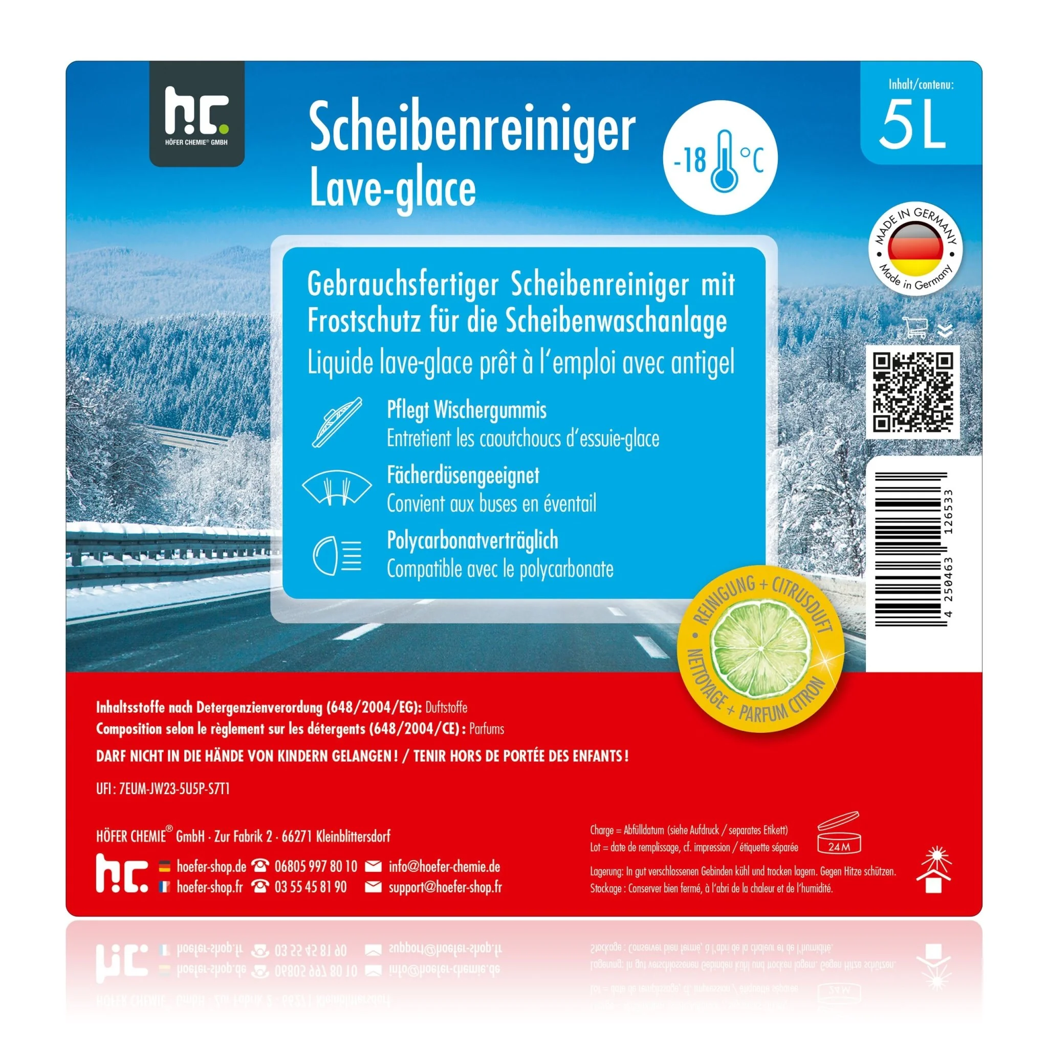 5 L Premium Scheiben Frostschutz - 18 Grad anwendungsfertig - Image 2