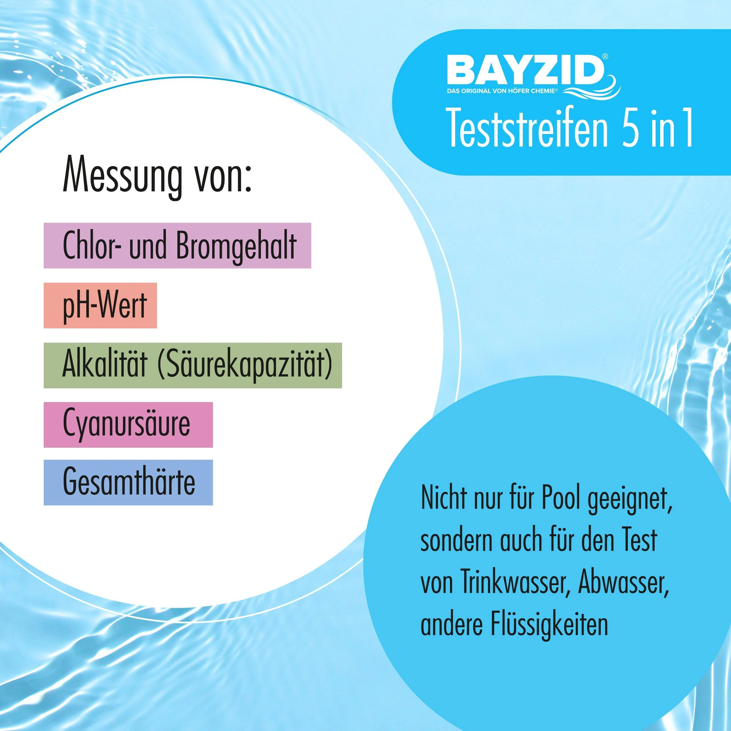 50 Stück BAYZID® 5 in 1 Pool Teststreifen - Image 7