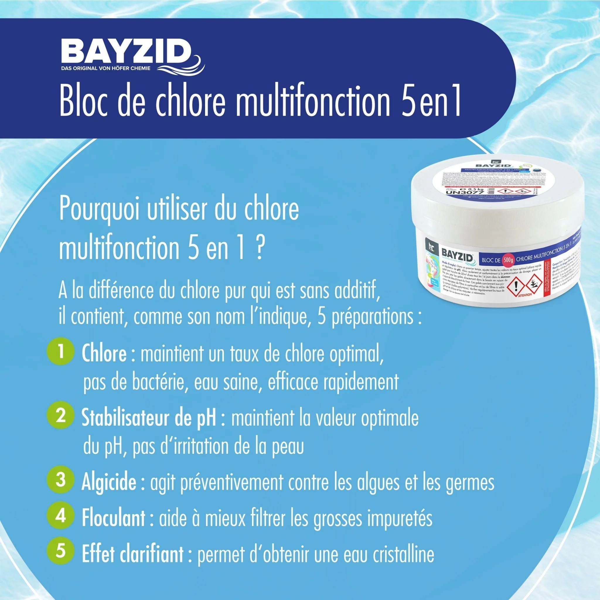 500 g BAYZID® Multiblock 5in1 für Pools - Image 4