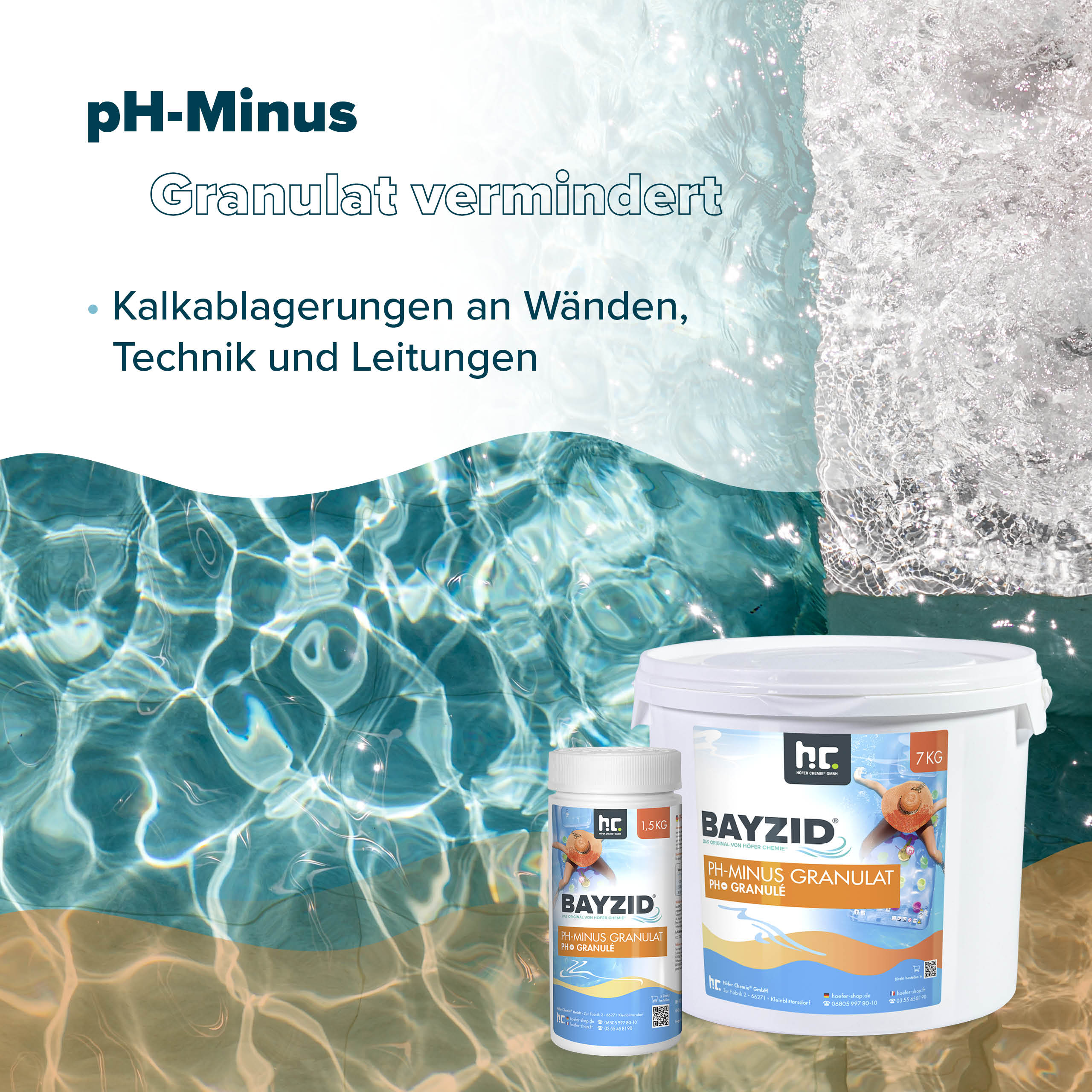 7 kg BAYZID® pH Minus Granulat für den Pool - Image 6