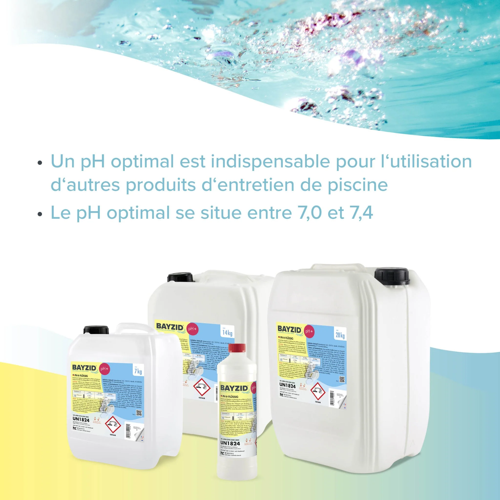 7 kg BAYZID® pH Plus flüssig für Pools in handlichen Kanistern - Image 9