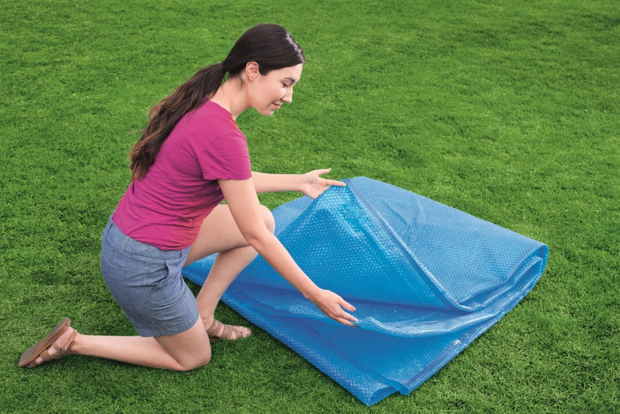Bestway® PE-Solarabdeckplane Ø 366 cm, blau, rund - Image 4