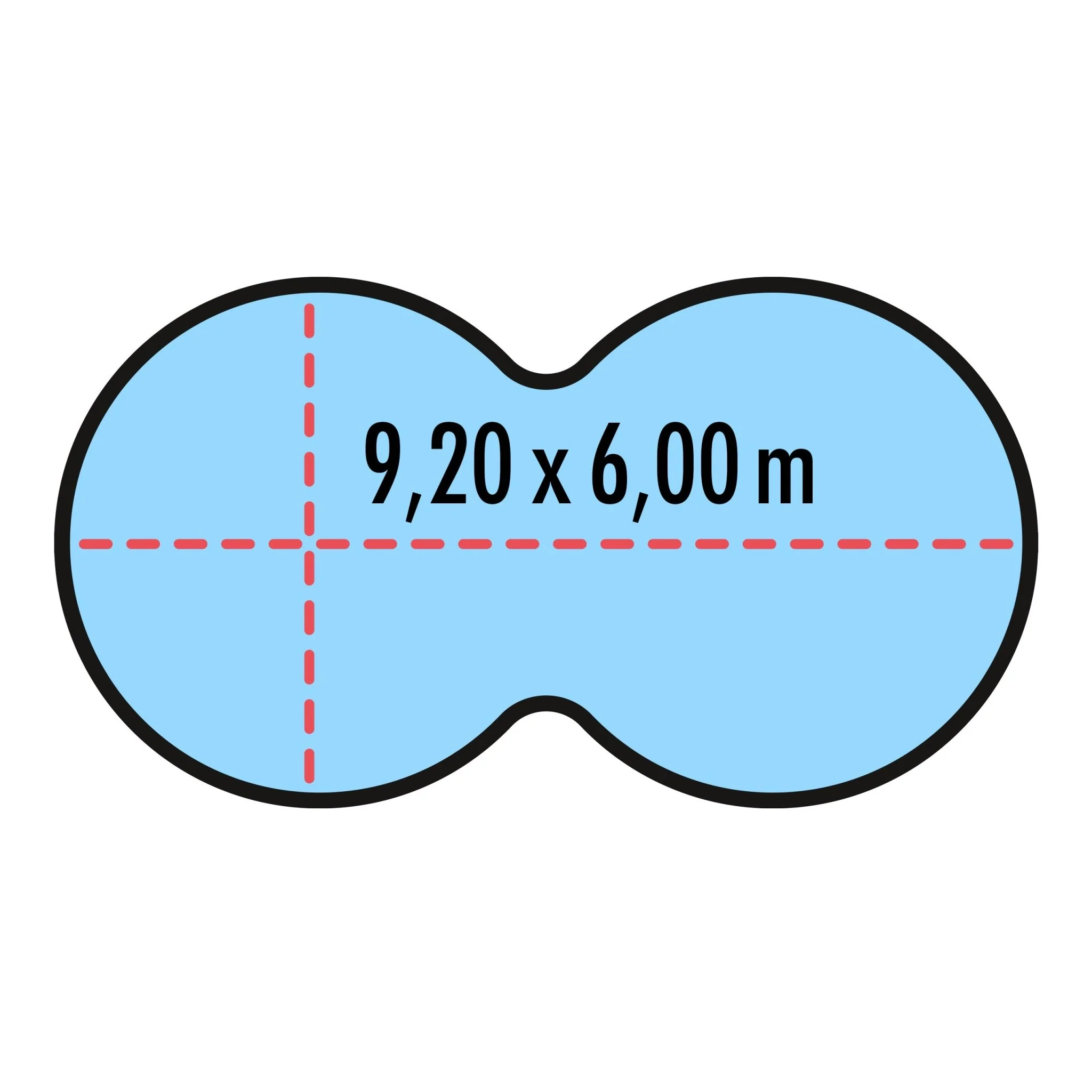 Poolabdeckung für achtförmige Pools 9,20 x 6 m - Image 2