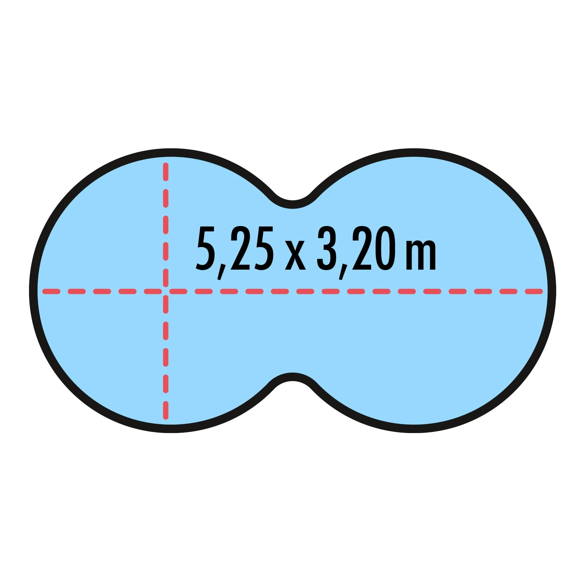 Poolabdeckung für achtförmige Pools 5,25 x 3,20 m - Image 2