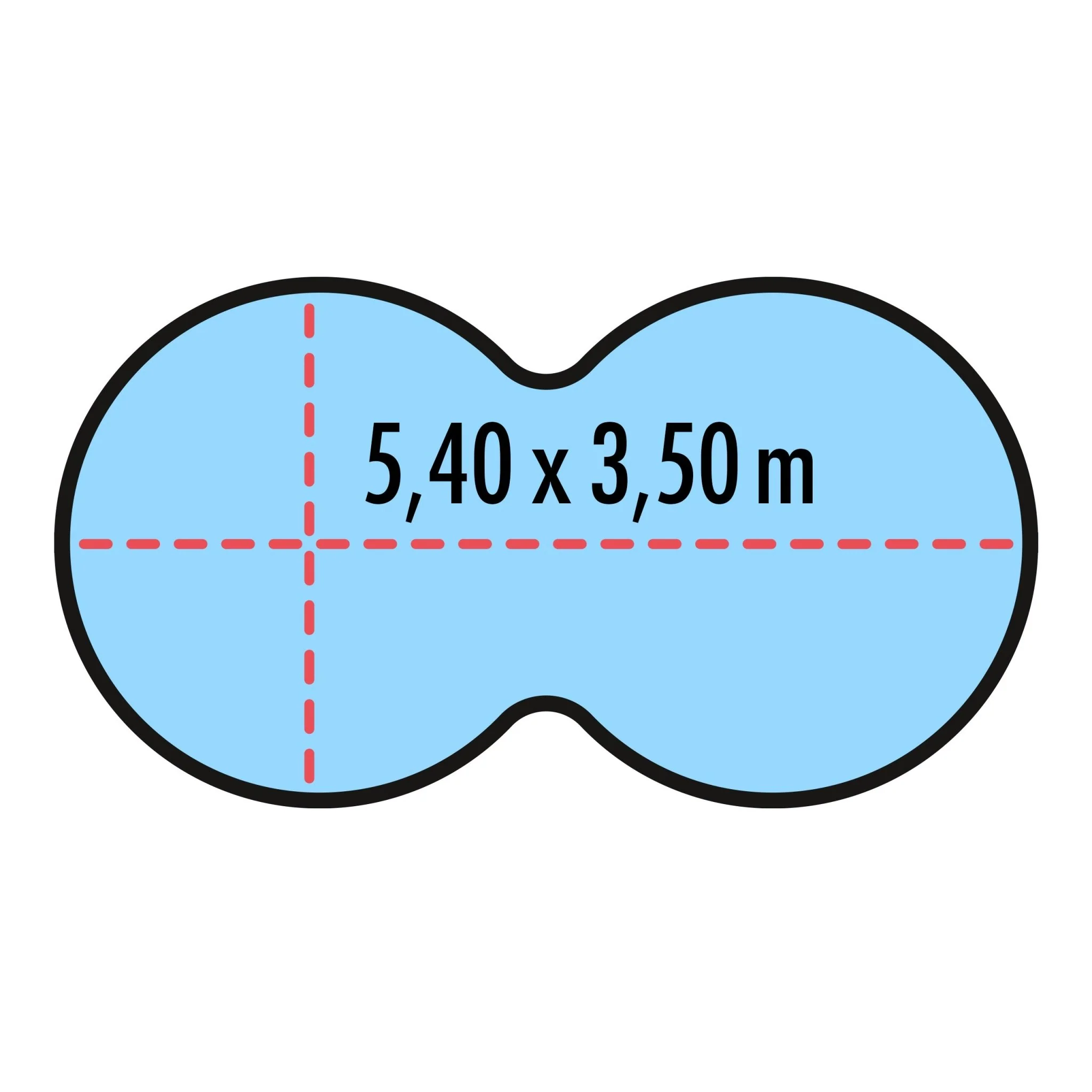 Poolabdeckung für achtförmige Pools 5,40 x 3,50 m - Image 2