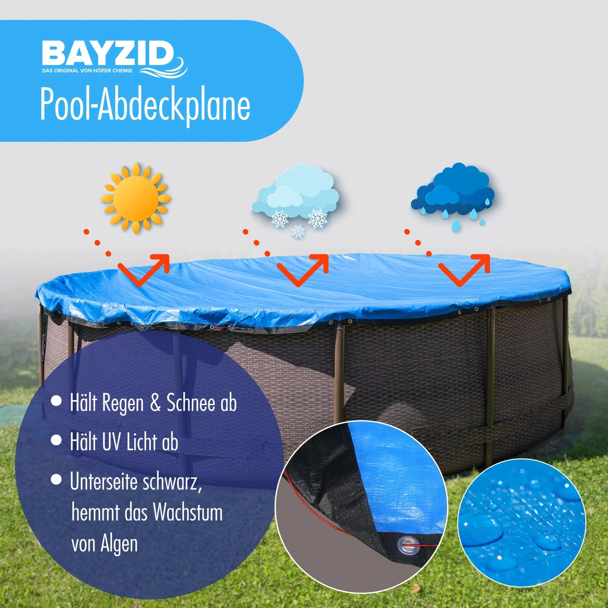 Poolabdeckung für ovale Pools 8 x 4 m - Image 3